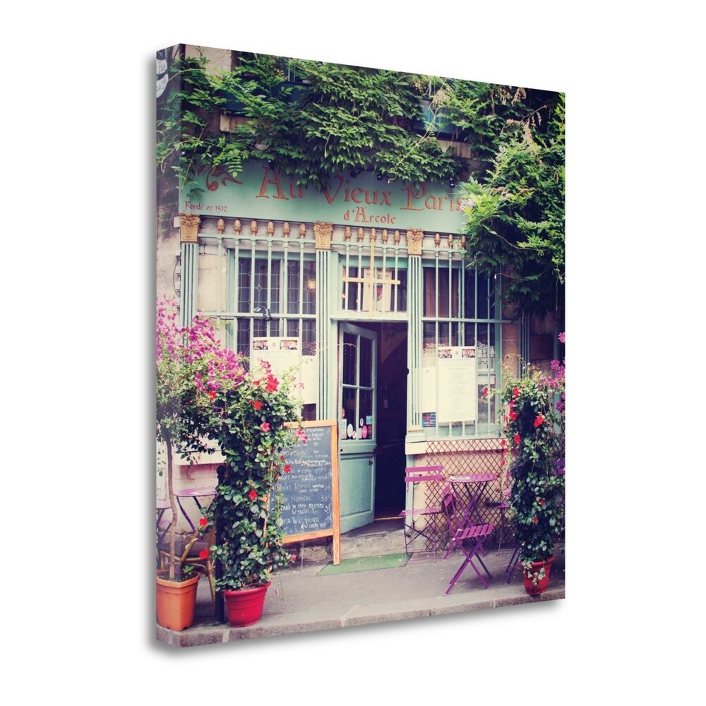 Au Vieux Paris by Laura Marshall - Fine Art Giclée Print on Gallery Wrap Canvas, Ready to Hang Wall Decor - Perfect for Living Room, Bedroom & Office Art Display