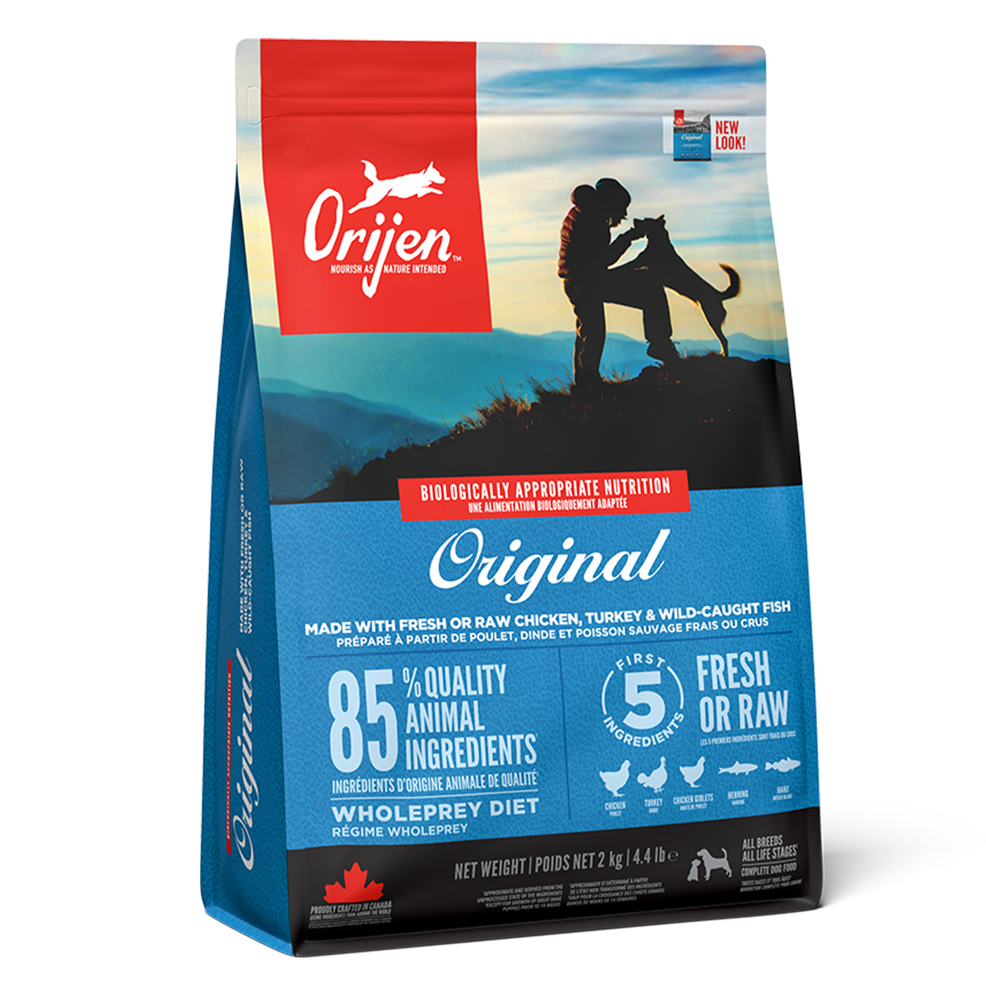 ORIJEN Original Dry Dog Food - Premium High-Protein Grain-Free Kibble for All Breeds & Life Stages - Perfect for Active Dogs & Daily Nutrition