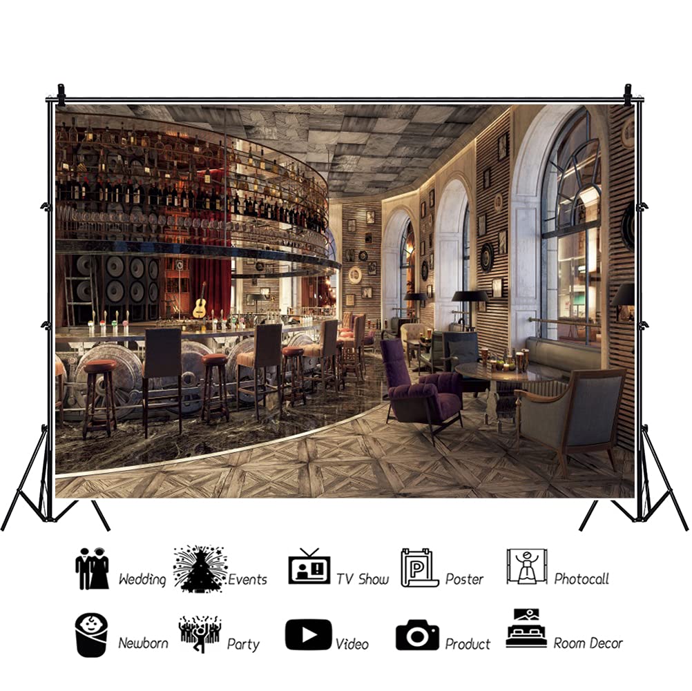 20x10ft Luxury Bar Backdrop - Urban Club & Tavern Decor for Modern Bars, Eateries, Cafes - Wine Bottle Photography Background - Vinyl Studio Props & Wallpaper for Events, Video Shoots & Home Decor