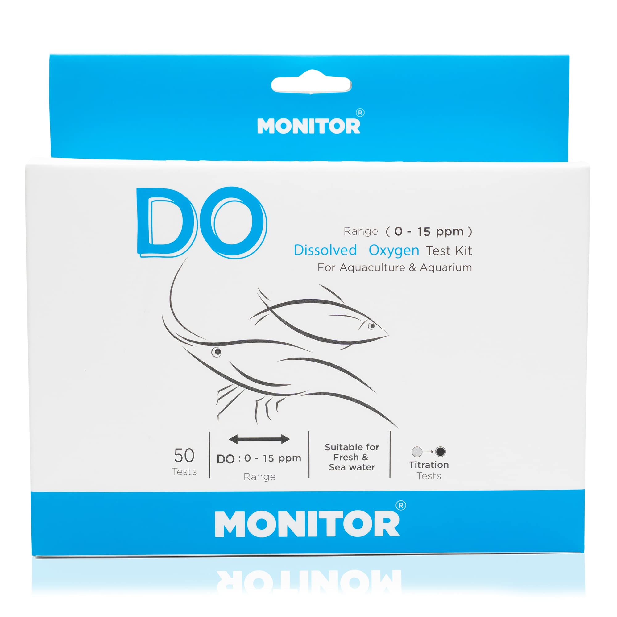 Dissolved Oxygen Test Kit for Aquariums & Aquaculture - 60 Tests (6 pcs) | Monitor Water Quality for Fish Tanks, Ponds & Hydroponics | Fast & Accurate DO Measurement