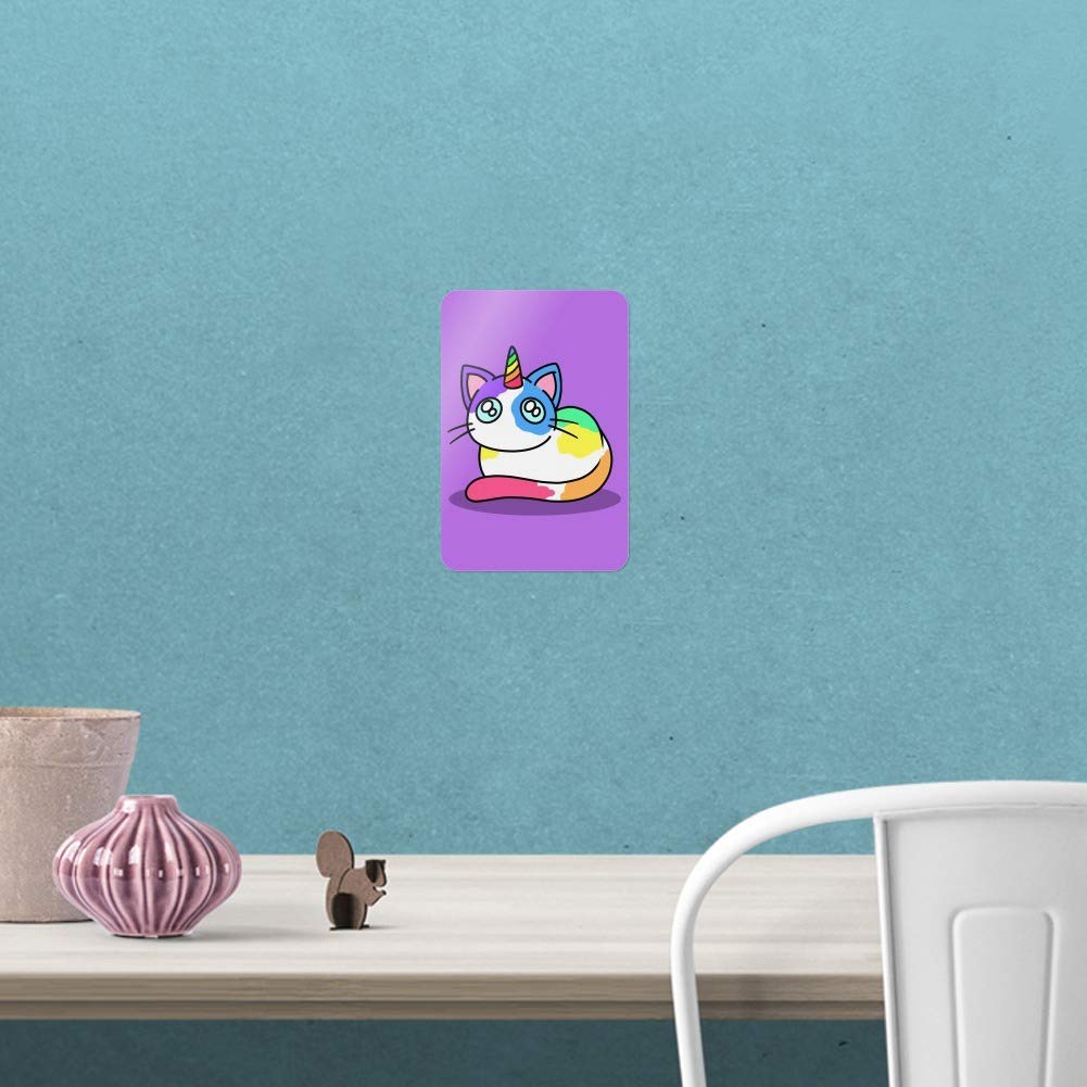 GRAPHICS & MORE Unicorn Cat with Rainbow Calico Markings - Whimsical Home Decor, Business & Office Sign - Perfect for Kids Rooms, Nurseries, and Creative Workspaces