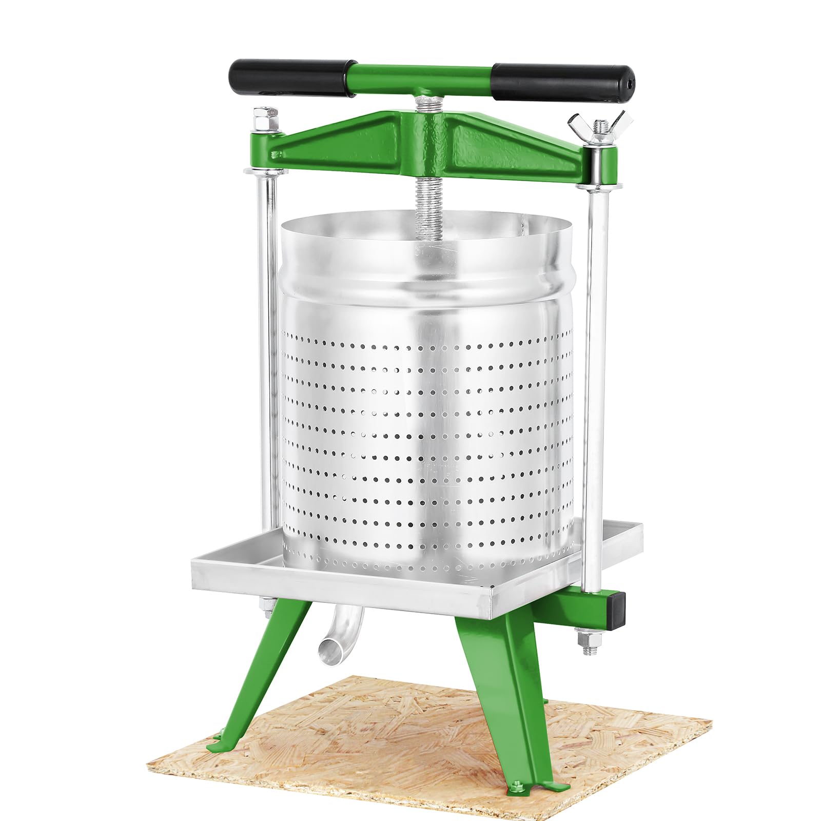 4 Gallon (15L) Mosakar Cross Beam Fruit and Wine Press - AISI 304 Stainless Steel Juice Extractor for Apples, Grapes & Cider Making - Perfect for Home Brewing, Winemaking & Fresh Juice Extraction