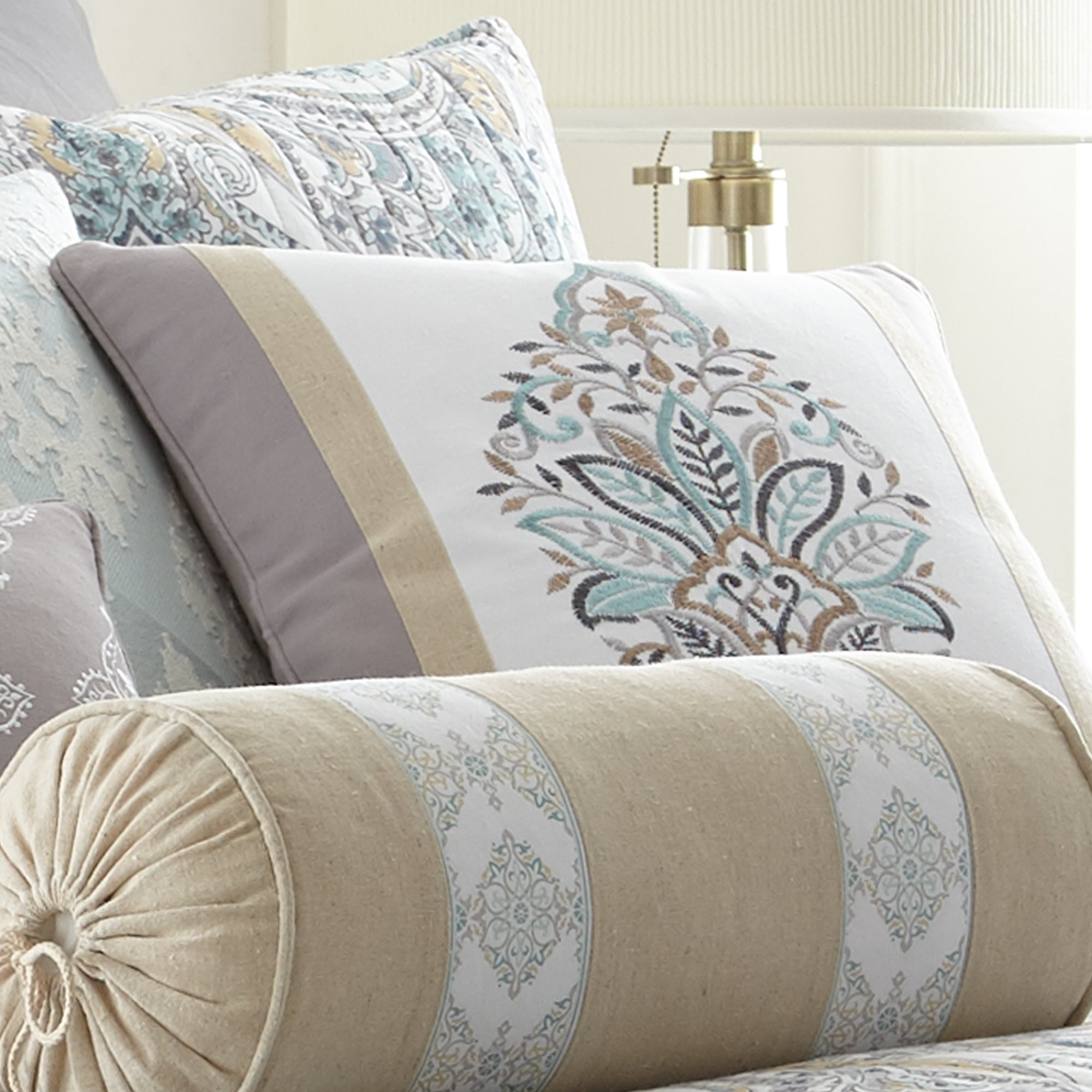 Rome Pieced Pillow - Elegant Decorative Throw Pillow for Sofa, Bed & Couch - Perfect for Living Room, Bedroom & Home Decor