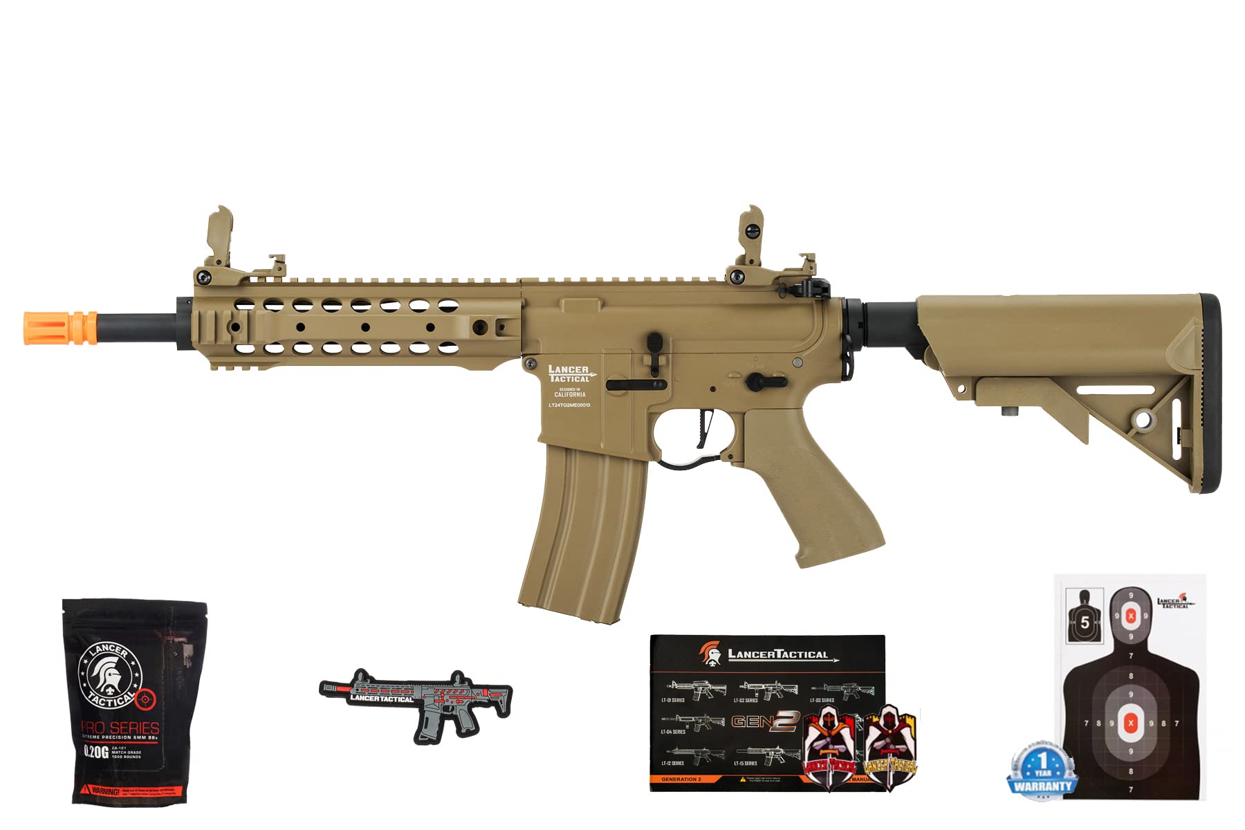 Lancer Tactical Gen 2 CQB Proline Full Metal ETU & Mosfet High FPS Airsoft AEG Rifle - Realistic Training & Competitive Airsoft Matches