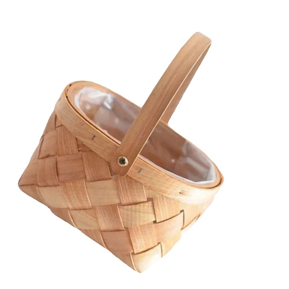 Eco-Friendly Woven Bamboo Basket - Multipurpose Storage Organizer for Fruits, Bread, Snacks, Candy & Flowers | Perfect for Kitchen, Dining Table, Picnic & Home Decor