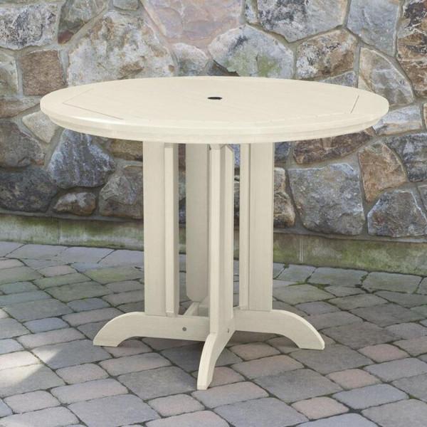 Lehigh 5-Piece Round Counter Height Recycled Plastic Outdoor Dining Set - Patio, Deck, Garden, or Backyard Furniture for Casual Entertaining