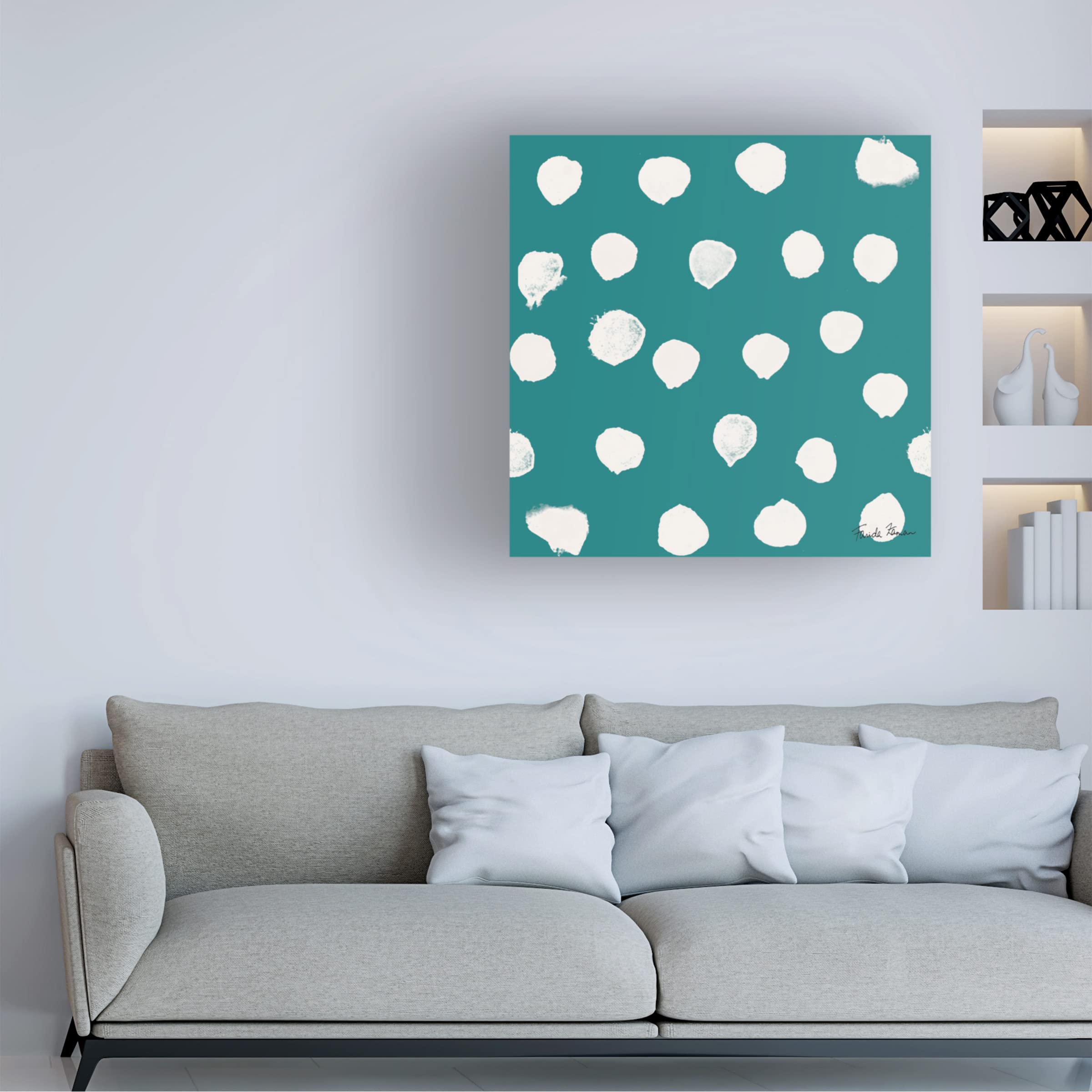 Floral Figures IV Canvas Wall Art by Anne Tavoletti - Handmade Botanical Painting for Living Room, Bedroom & Office Decor