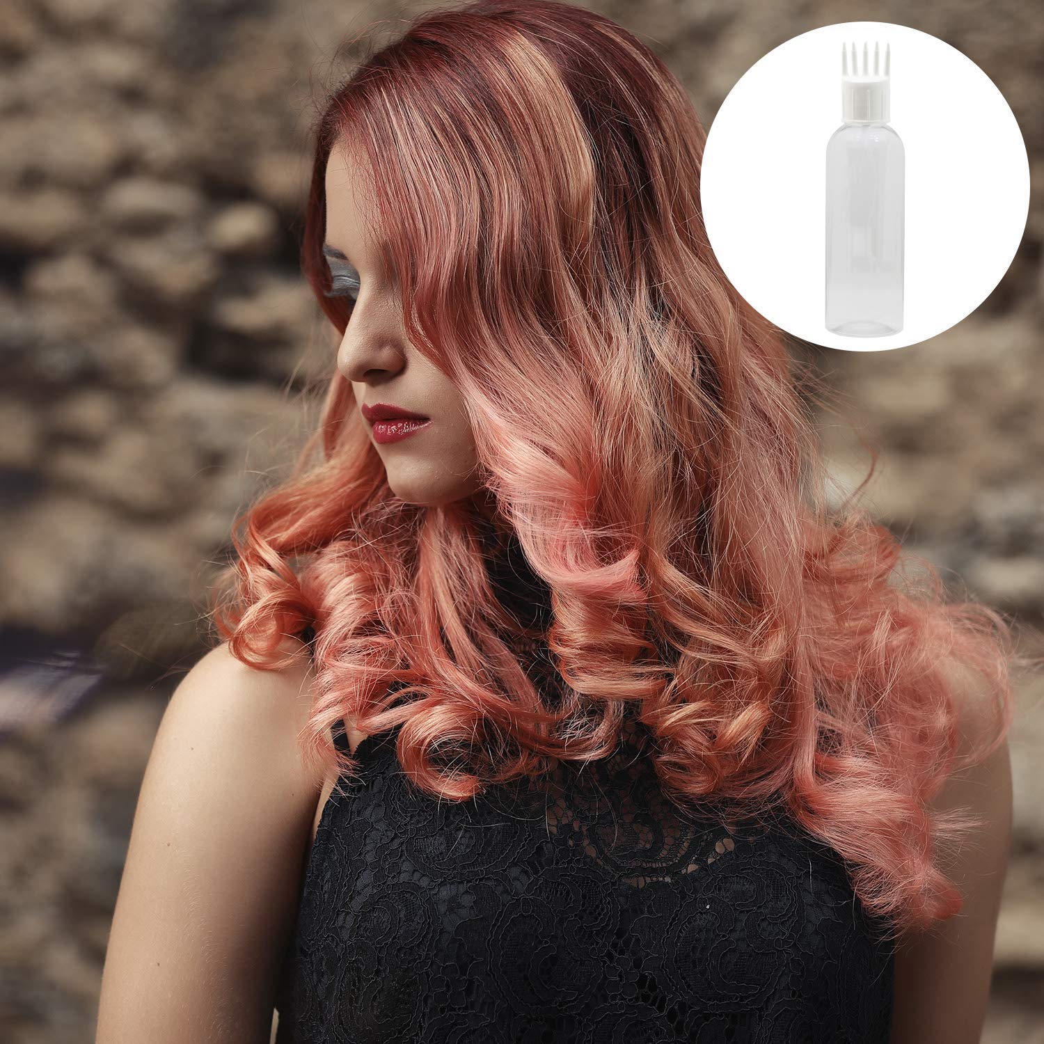 PHARCOS 100ml Hair Root Applicator Bottle with Flip Top Cap - Transparent White for Hair Oil, Shampoo & DIY Care - Perfect for Scalp Treatment, Essential Oils & Travel Use