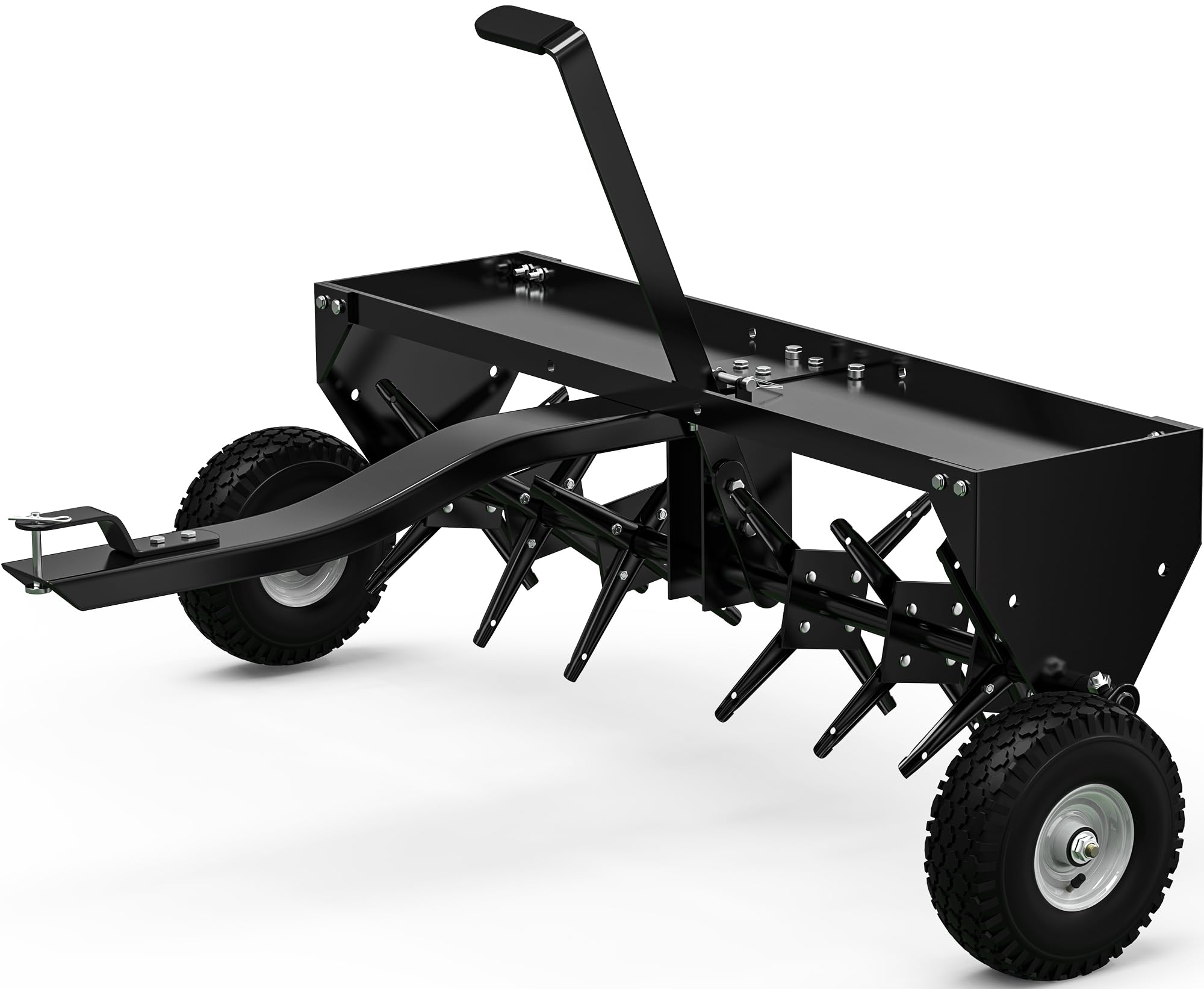 YINTATECH 40 Inch Heavy Duty Lawn Aerator with Universal Hitch - Plug Aerator for Healthy Grass - Perfect for Golf Courses, Sports Fields & Home Lawns