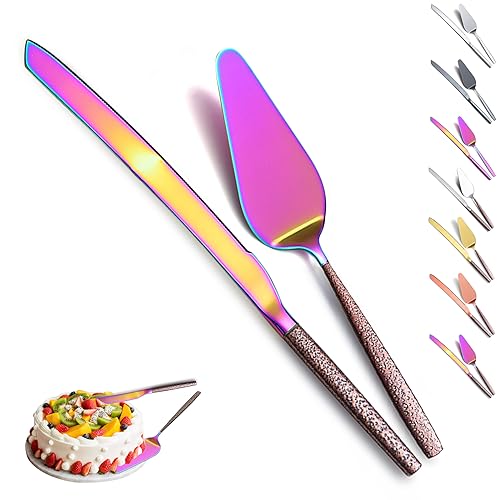 6. Brown Handle and Shiny Rainbow Head