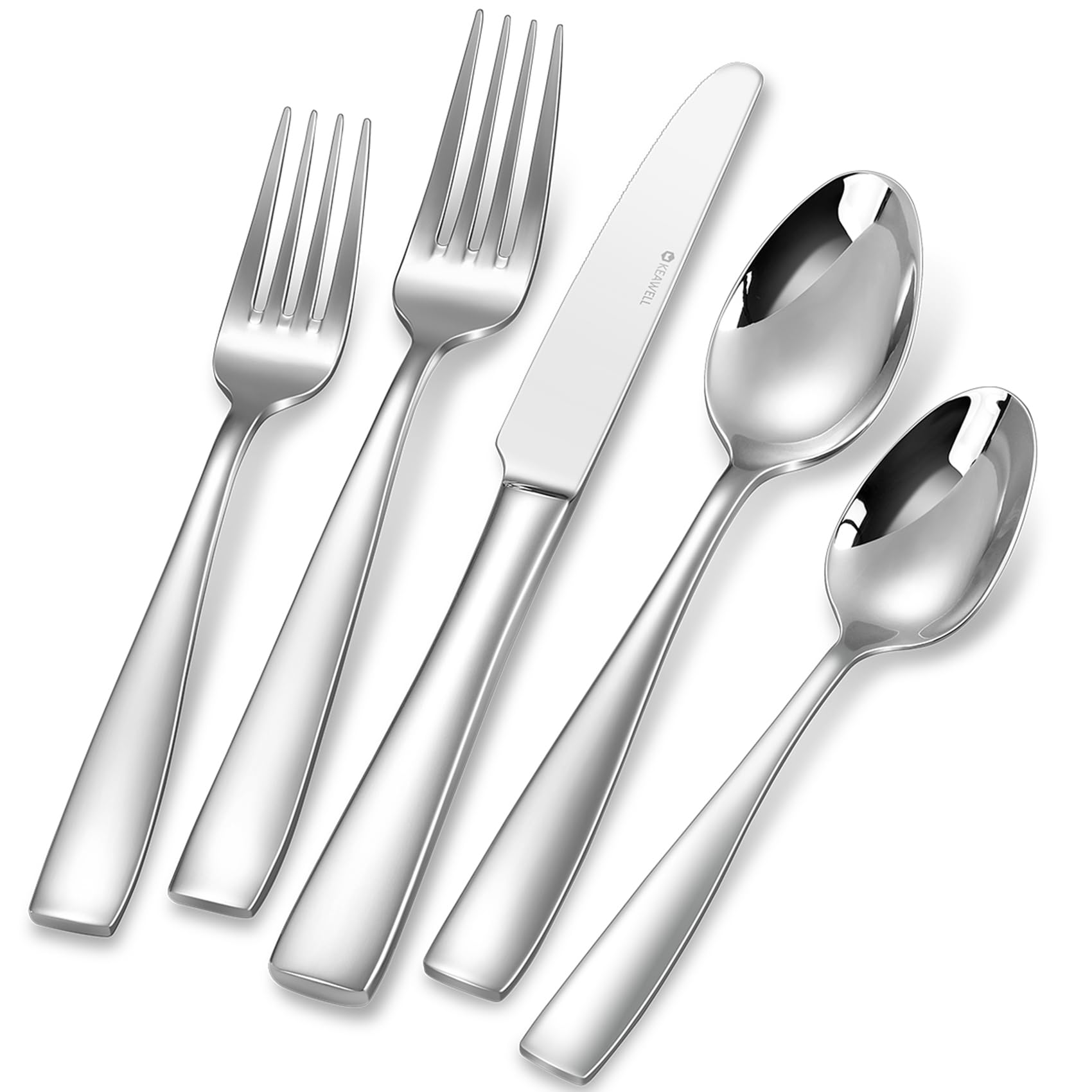 KEAWELL Premium 20/45/65-Piece Louis Silverware Set - 18/10 Stainless Steel Flatware for 4/8/12 People - Elegant Dining Utensils Set - Dishwasher Safe - Perfect for Dinner Parties, Weddings & Everyday Use (65-Piece)