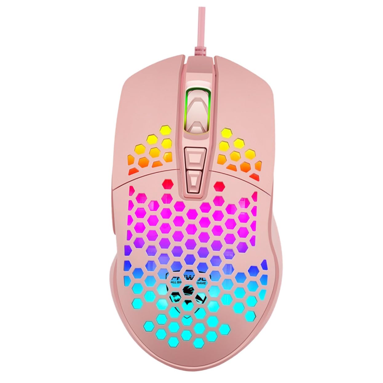 Yardenfun V9 Wired Gaming Mouse - Hollow Design, RGB Glowing, Ergonomic Computer Mouse for PC & Laptop - Perfect for FPS, MOBA Games & Office Work