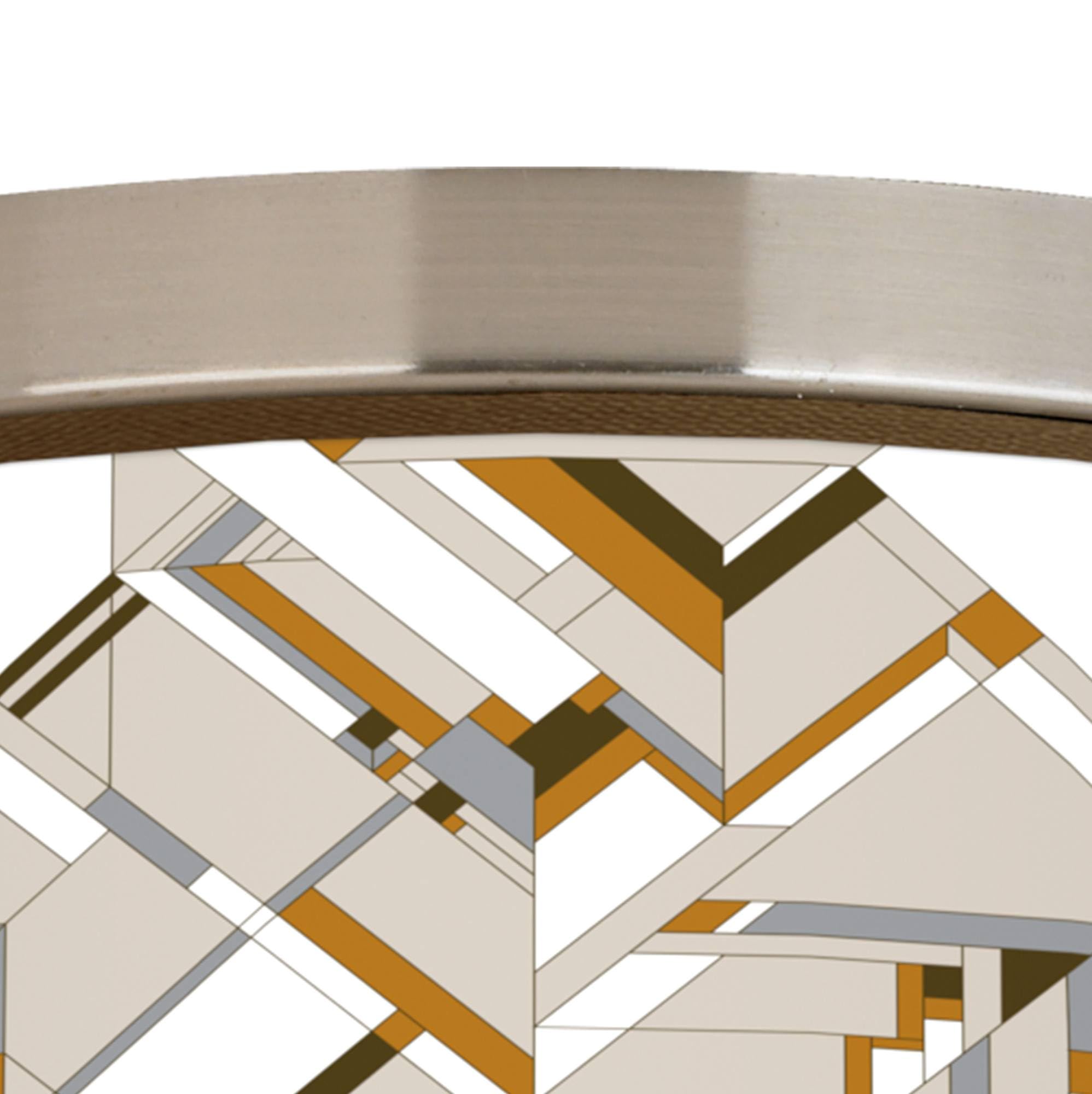 Energy Efficient Craftsman Mosaic Ceiling Light with Printed Shade - Perfect for Living Room, Bedroom & Dining Room Lighting