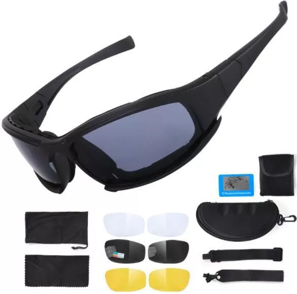 Daisy X7 Tactical Glasses - Polarized Safety Sunglasses for Shooting, Cycling & Outdoor Sports - UV400 Protection, Anti-Fog & Impact Resistant - Perfect for Hunting, Running & Tactical Use