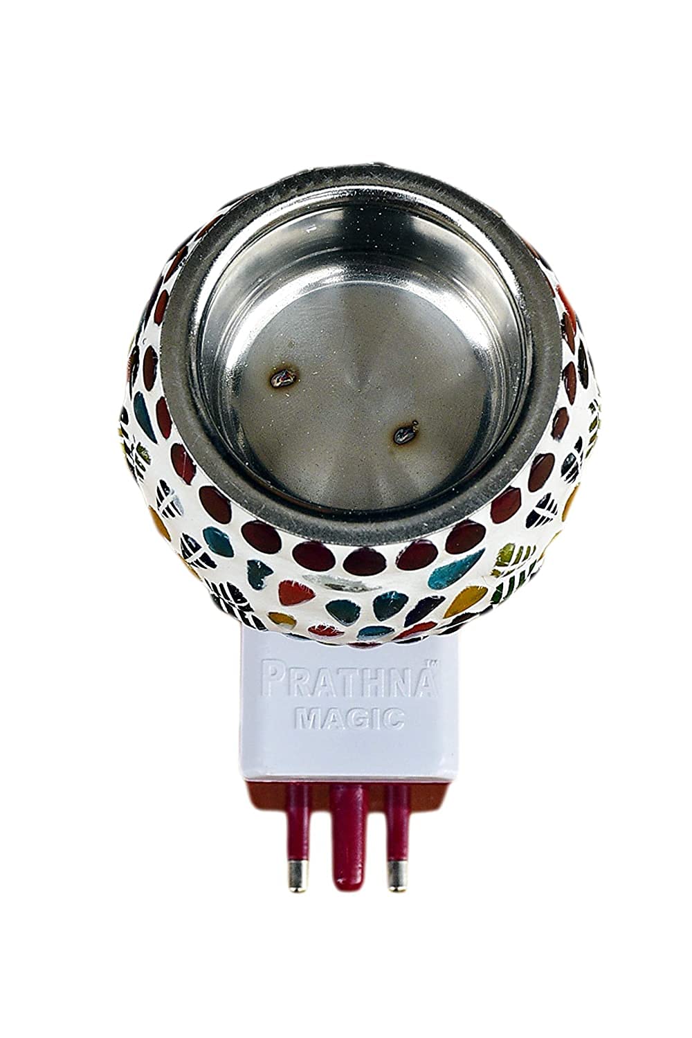 Premium Kapur Dani Electrical Camphor Diffuser - Glass Aroma Oil Burner with On/Off Switch for Essential Oils & Incense (Perfect for Yoga, Meditation & Home Fragrance)