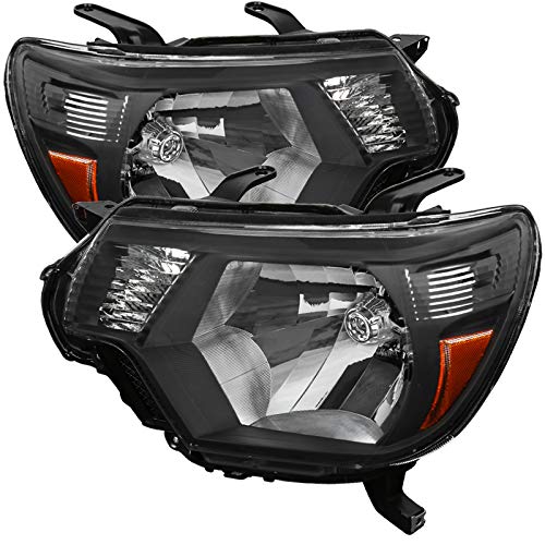 High-Performance Black Replacement Headlights for 2012-2015 Toyota Tacoma Pickup - Pair of Durable Driving Lamps | Perfect for Night Driving & Off-Road Adventures