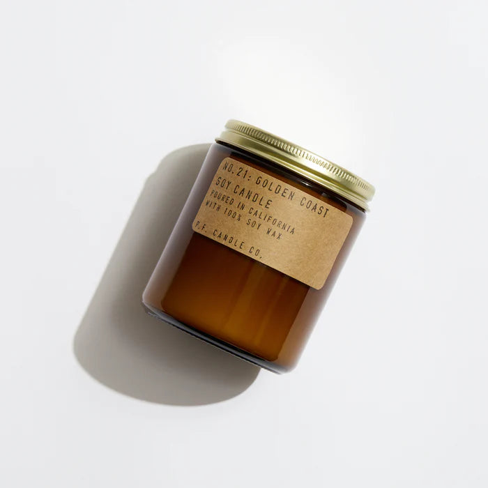7.2 oz Golden Coast Scented Soy Candle - Handmade Natural Wax Candle for Home, Relaxation, Meditation & Romantic Ambiance