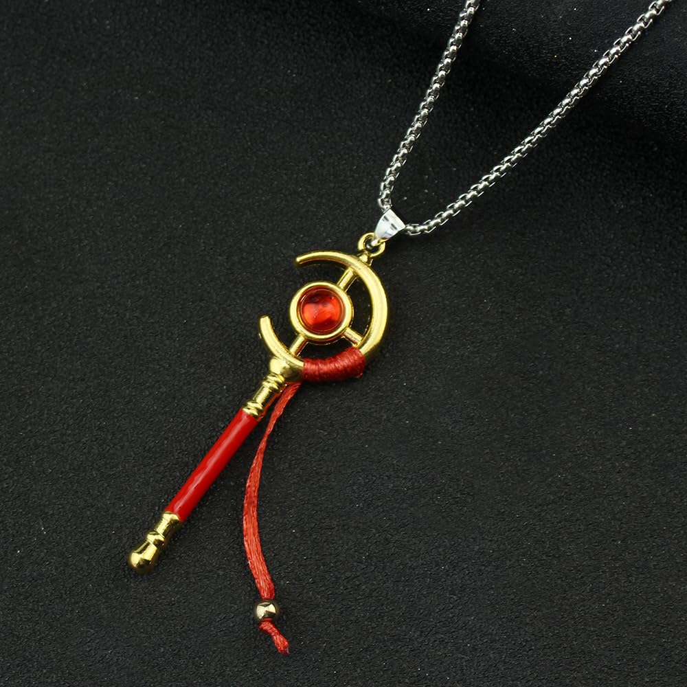 Frieren Anime Necklace - Cosplay Wand & Weapon Keychain for Men, Women, Girls | Perfect Gift for Anime Fans & Cosplay Enthusiasts