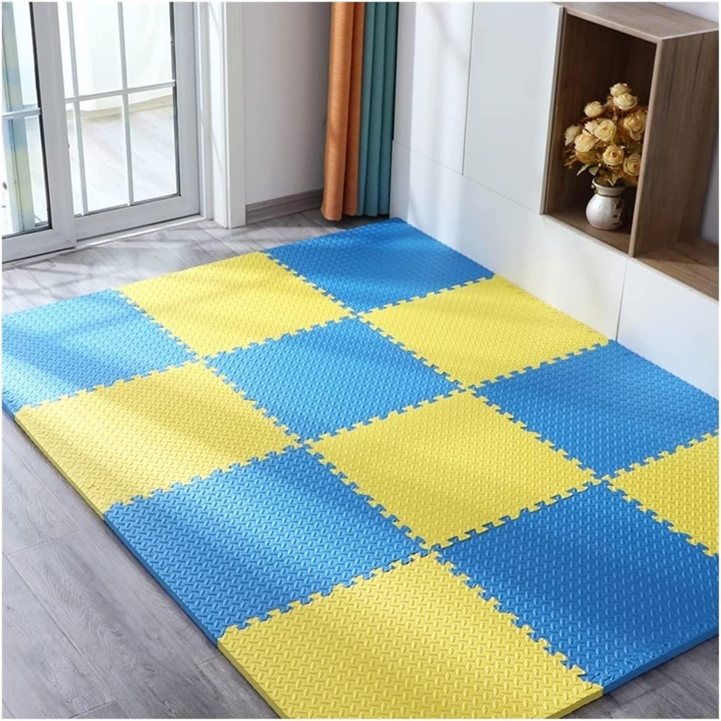 EVA Foam Interlocking Play Mat for Kids - 8 Tiles (32 SqFt) for Home, Gym & School