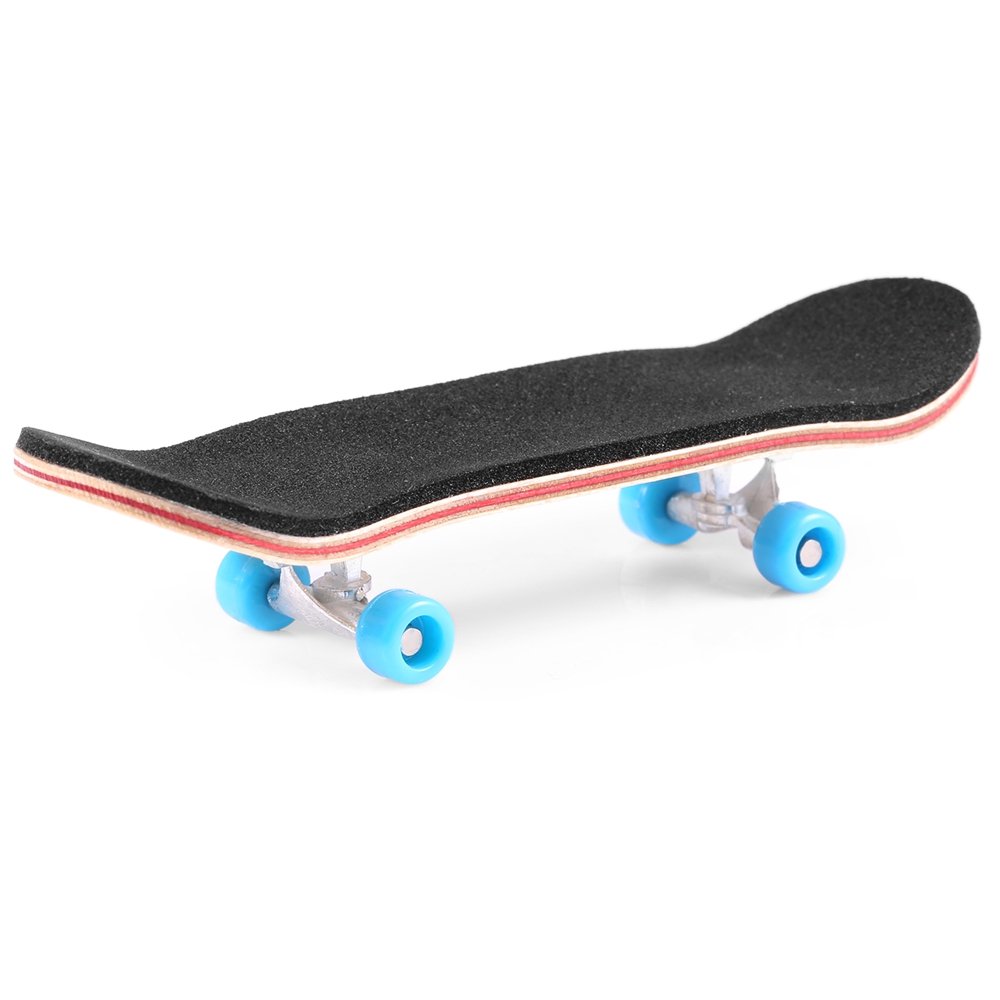 Mini Finger Skateboard - Wooden Fingerboard with Ball Bearings for Ultimate Sport Training & Tricks (Light Brown, 1 Pack) - Perfect for Office Stress Relief, Desk Toys & Skateboarding Practice
