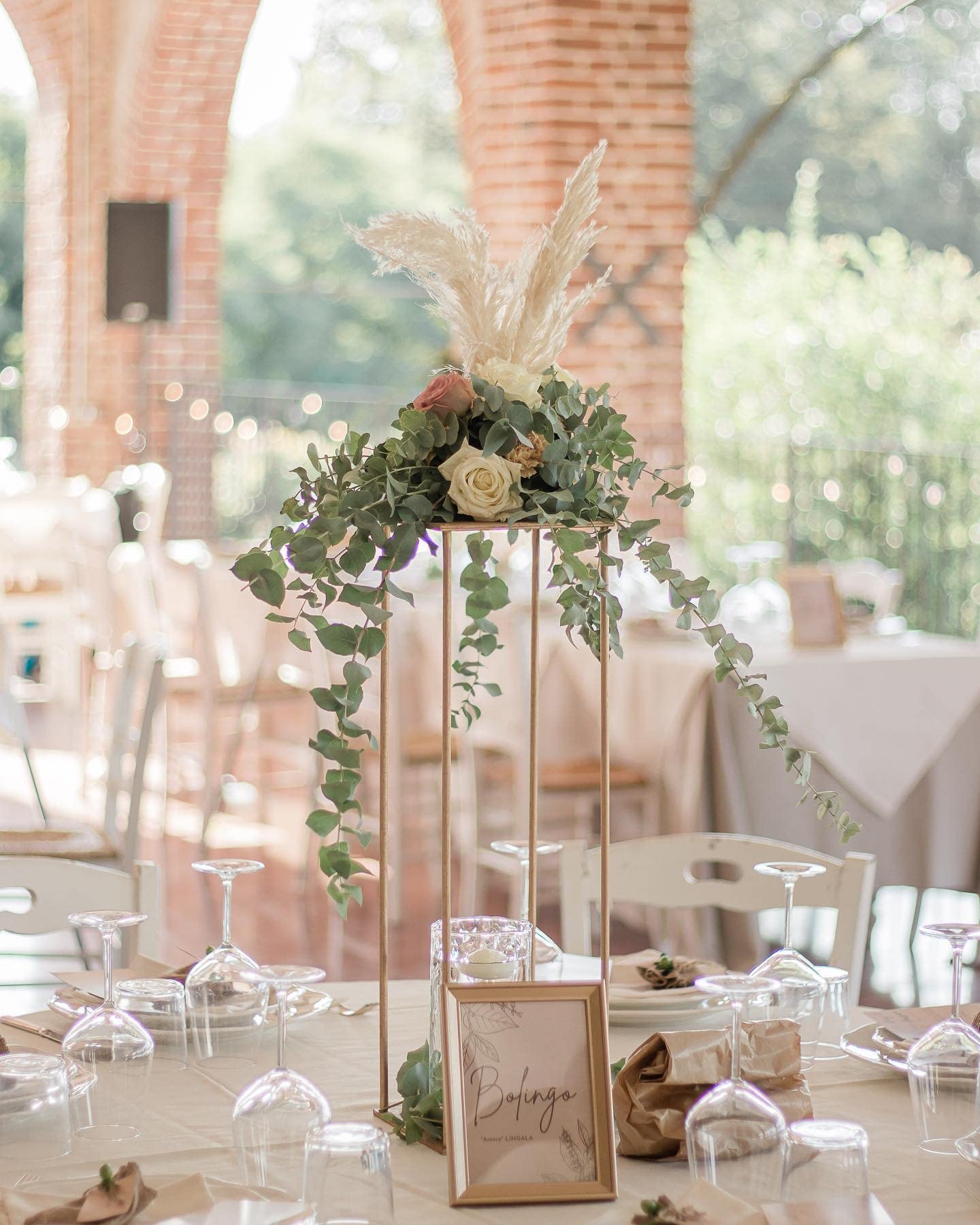 10 Pcs Gold Wedding Flower Centerpiece Stands - 24in/60cm Tall Geometric Metal Vases for Table Decor - Elegant Home, Party & Wedding Decorations - Perfect for Reception Tables, Banquet Centerpieces and Bridal Shower Decor
