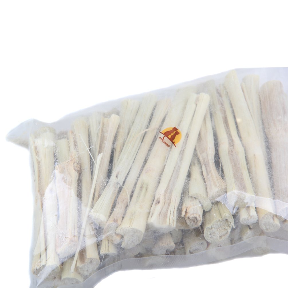 Natural Bamboo Stick Teeth Chewing Treats for Rabbits, Bunnies, Chinchillas, Guinea Pigs, Sugar Gliders & Small Pets (600g) - Healthy Dental Care & Stress Relief for Caged Animals