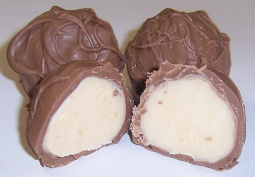 Scott's Cakes Premium Milk Chocolate Covered Peach Fruit Truffles - 1 Pound Gift Box | Gourmet Chocolate Truffles for Holidays, Parties & Romantic Gifts