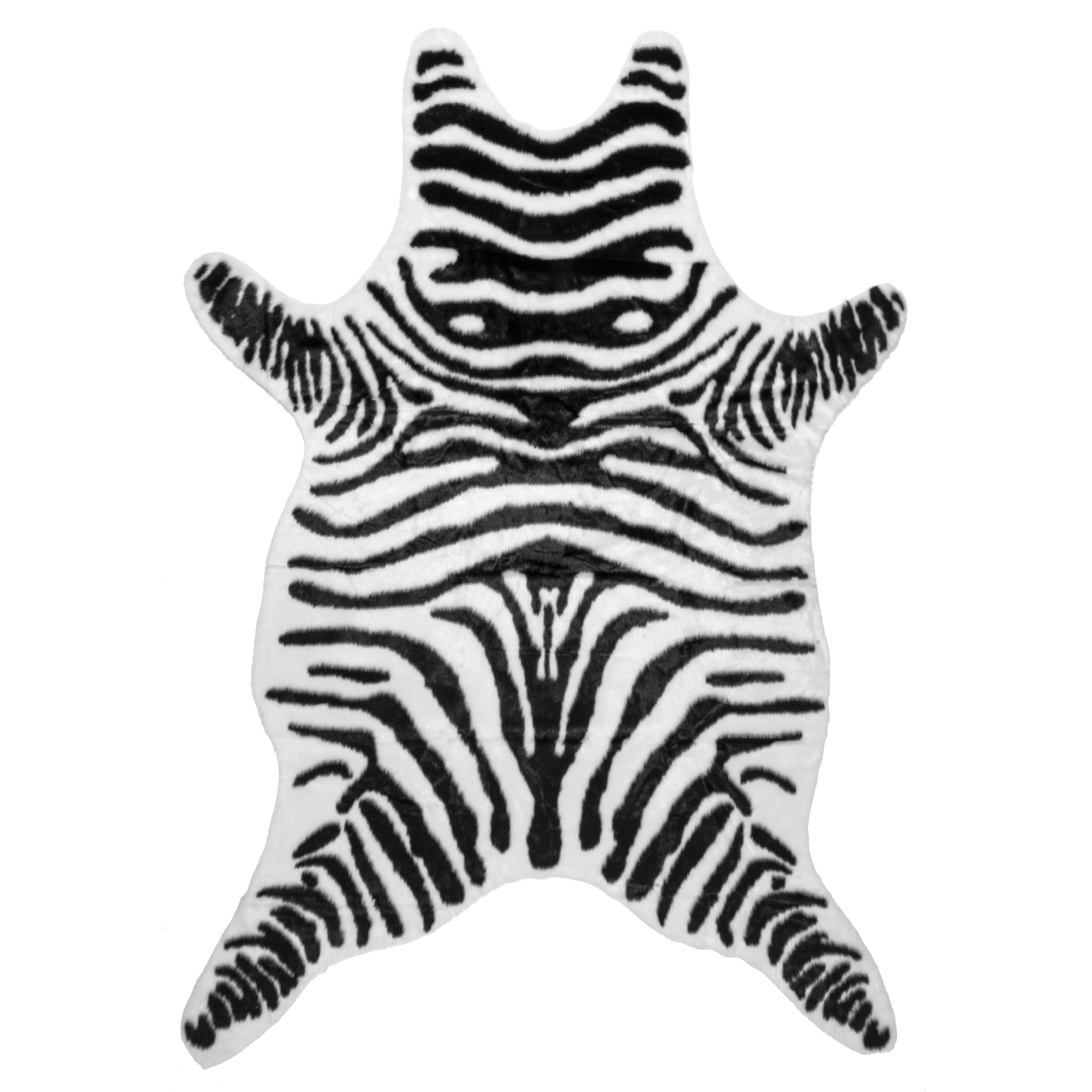 nuLOOM Jayla Machine Washable Zebra Faux Cowhide Accent Rug 3'10
