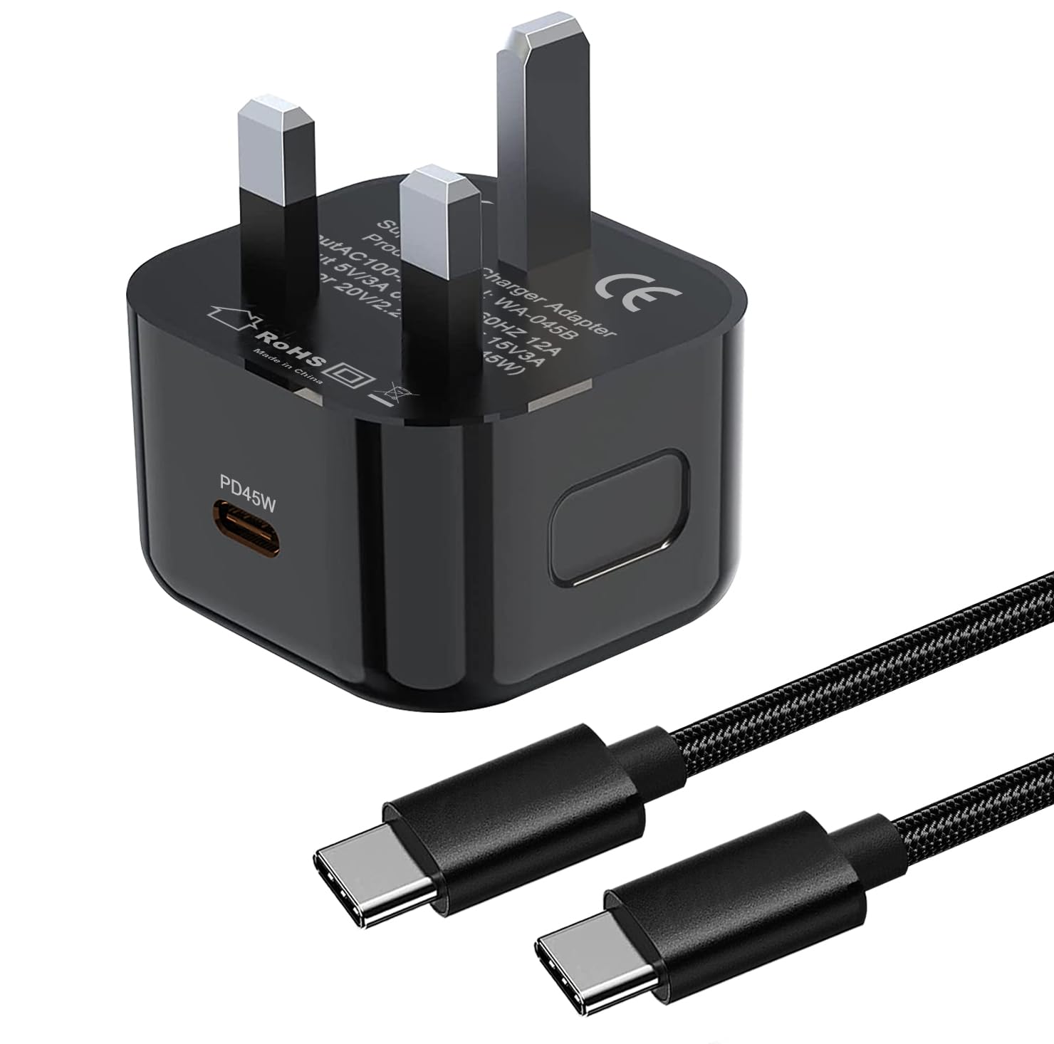45W USB C Fast Charger Adapter with Cable - Compatible with Samsung Galaxy S25/S24/S23/S22/S21/S20, A Series (A55 5G/A54/A53/A33/A25/A16/A15), Tab S9/S10 & Z Flip/Fold 4/5/6 - Super Fast Charging for Phones & Tablets - Perfect for Travel, Home & Office Use
