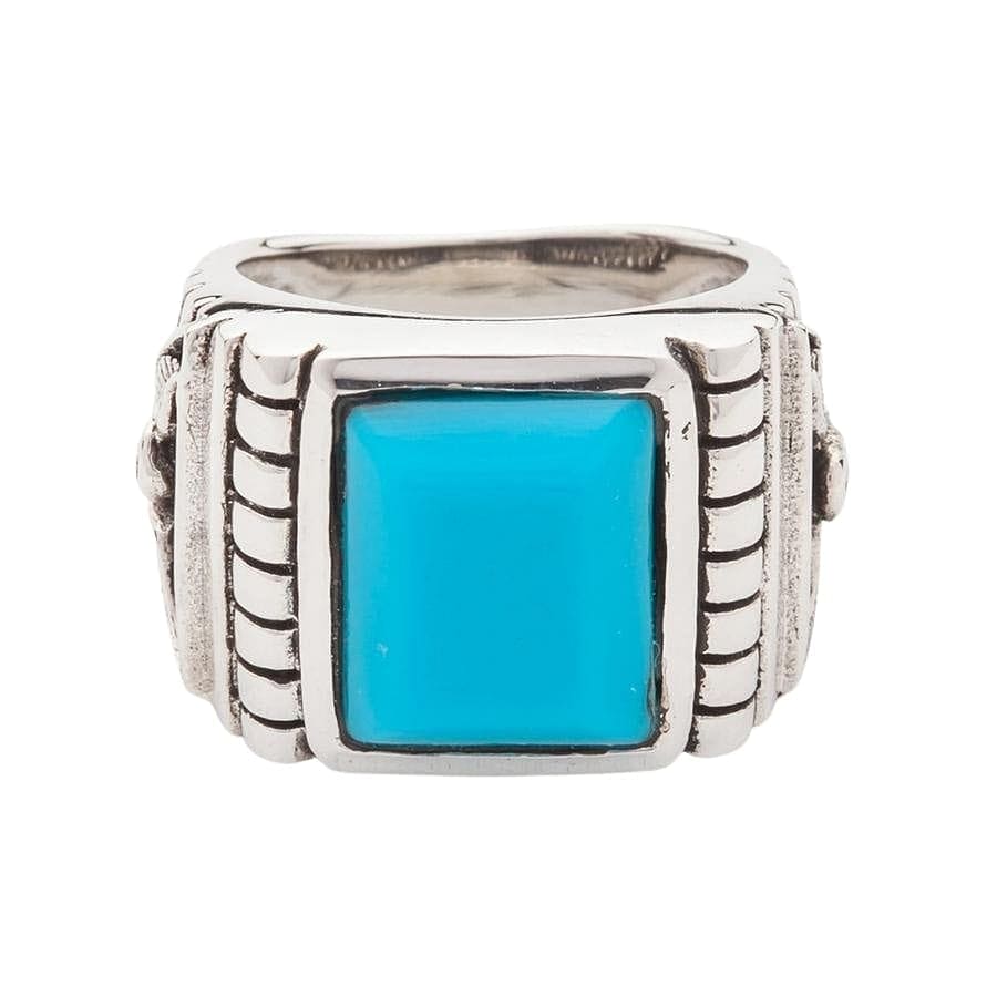 Authentic Turquoise Eagle Sterling Silver Ring for Men - Handcrafted Native American Jewelry for Gifts, Weddings & Special Occasions