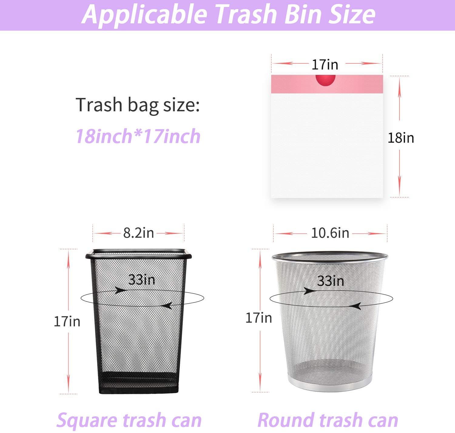 Small Drawstring Trash Bags 2.6 Gallon (10L) - 60 Count Bathroom & Bedroom Garbage Can Liners for Home, Office, Kitchen - Odor Control & Leak Proof Waste Disposal Solution