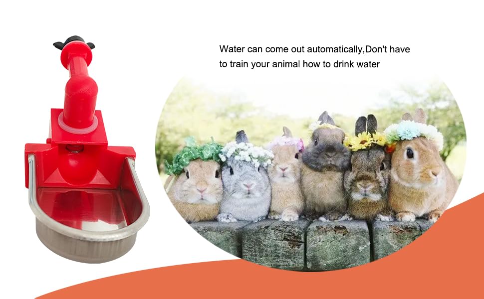 Metal Rabbit & Chicken Water Cup - DIY Small Animal Drinking Bottle for Hamsters, Guinea Pigs, Rabbits (Black, 6 Pack) - Perfect for Cage, Hutch & Outdoor Pet Enclosures