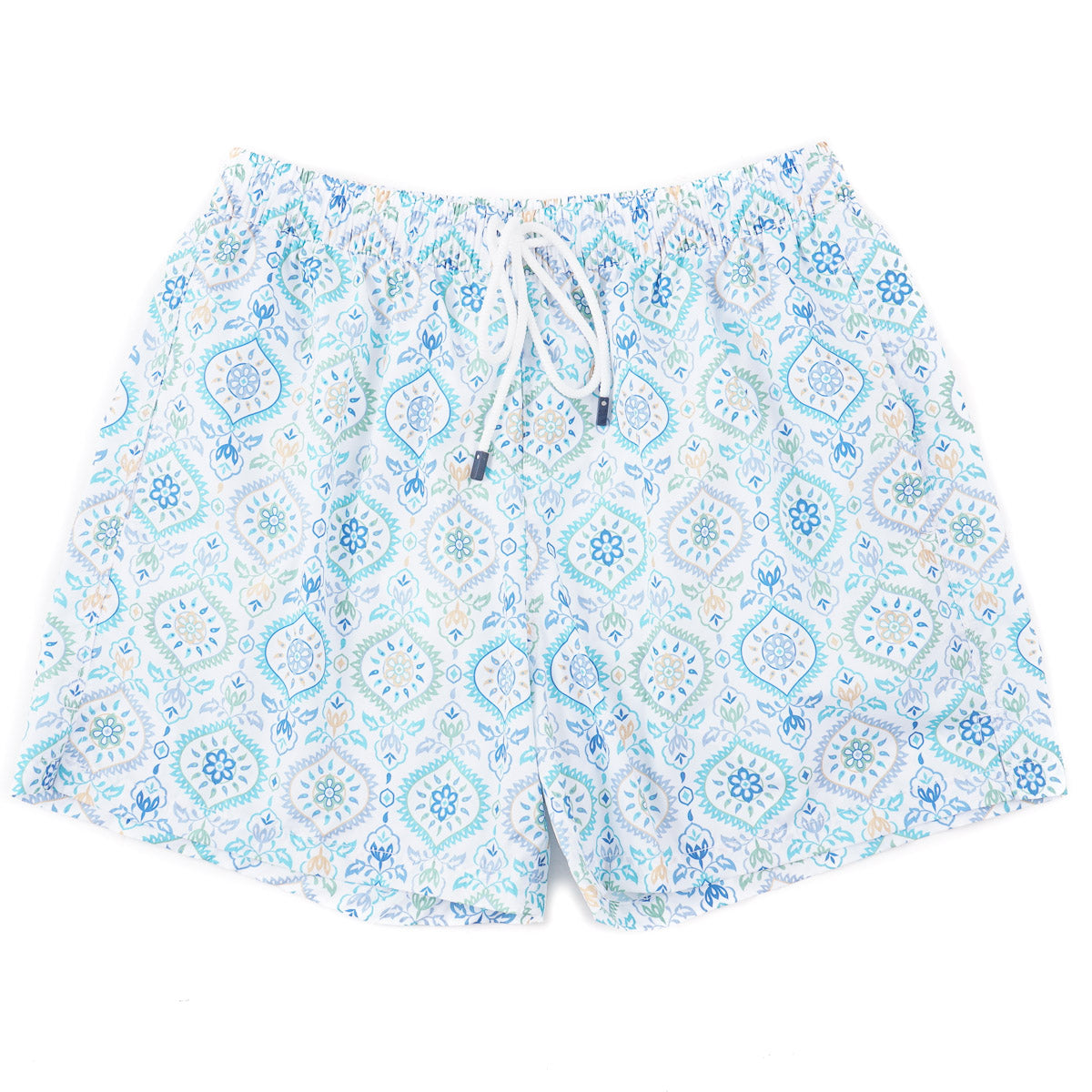 Fedeli 'Madeira' Printed Swim Trunks for Men - Quick-Dry Beach Shorts with UPF 50+ Sun Protection | Perfect for Swimming, Vacation & Summer Outdoor Activities