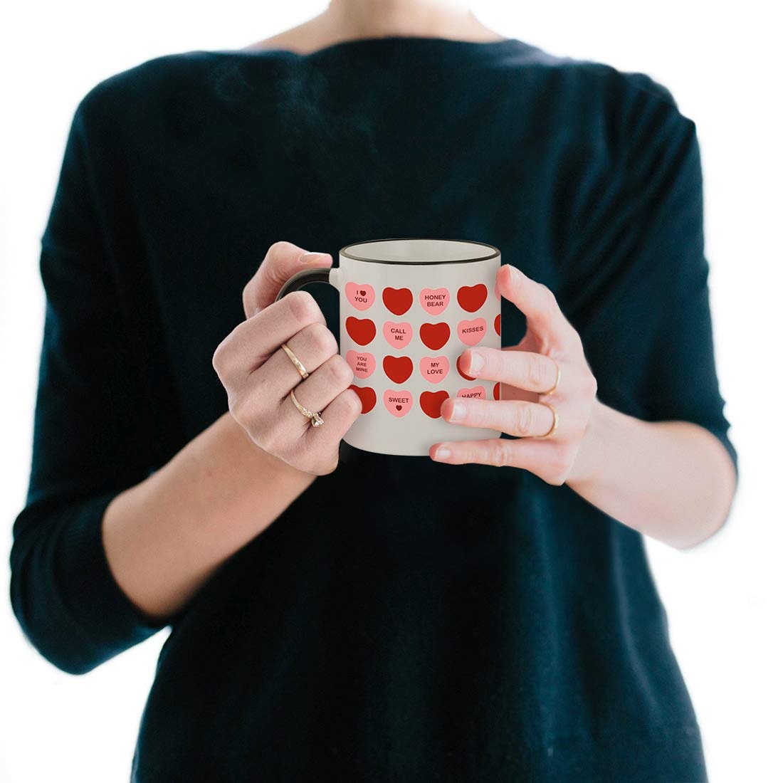 Middle of the Road Sweethearts II #82 - Funny Humor 11oz Coffee Mug with Black Handle - Perfect Gift for Couples, Office Humor & Coffee Lovers