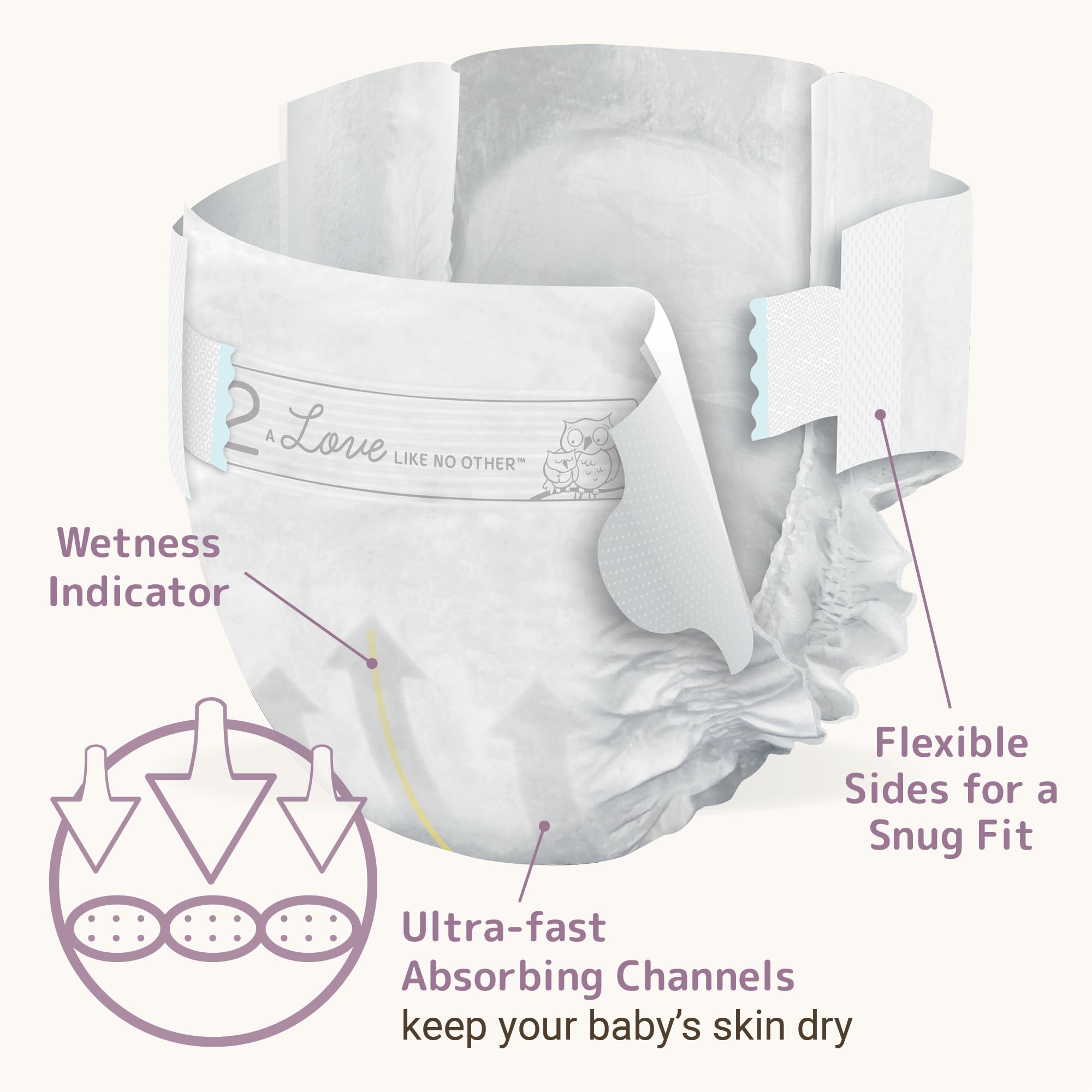 Bambo Nature Hypoallergenic Baby Diapers Size 2 (384 Count) - Eco-Friendly, Chlorine-Free, Super Absorbent & Leak-Proof for Sensitive Skin | Ideal for Overnight Use, Daycare & Travel
