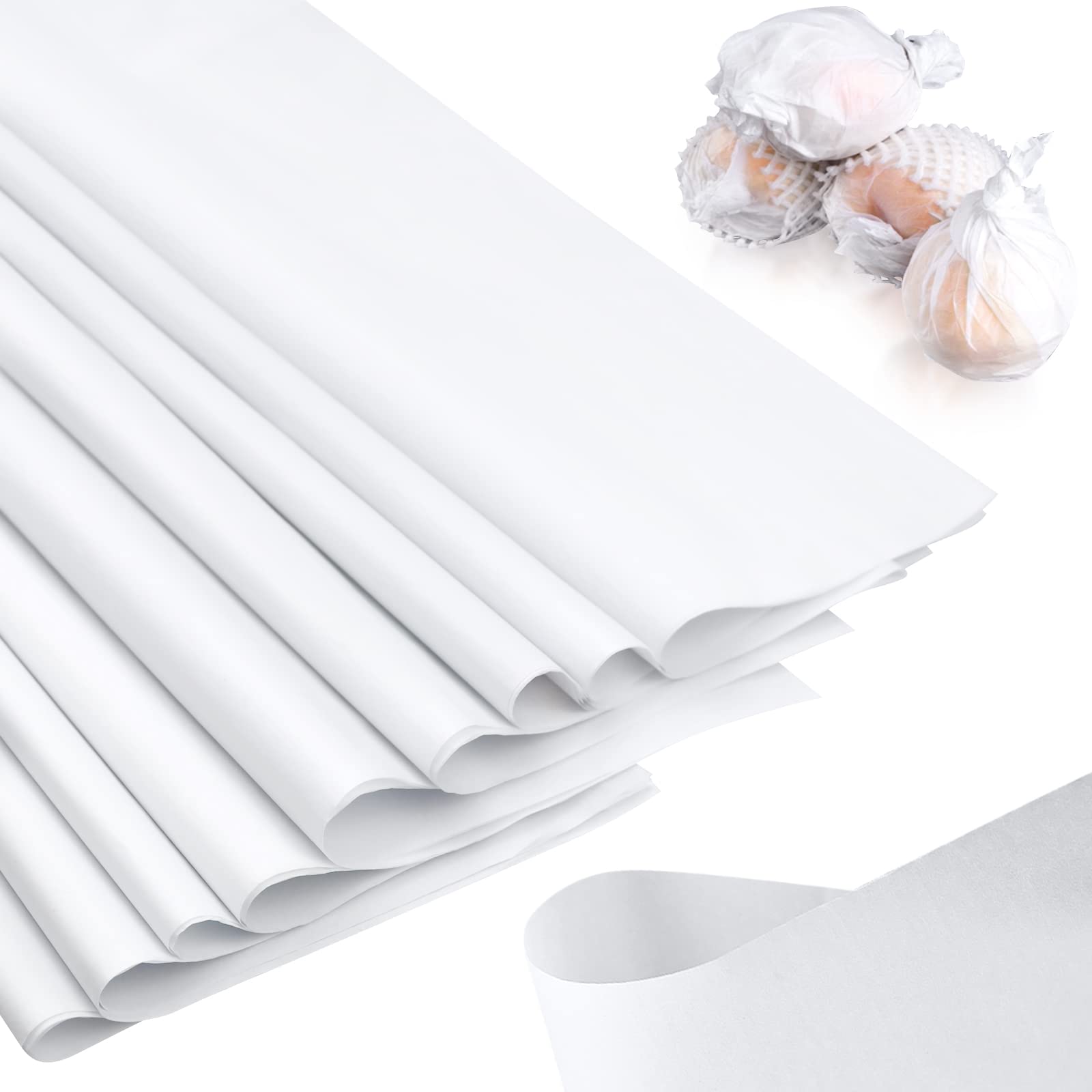 RYKOMO 100 Sheets 24 x 36 Inch Acid-Free Archival Tissue Paper - Unbuffered, No Acid, White, Lignin-Free - Perfect for Preserving Clothing, Textile Storage, Gift Wrapping & Art Conservation