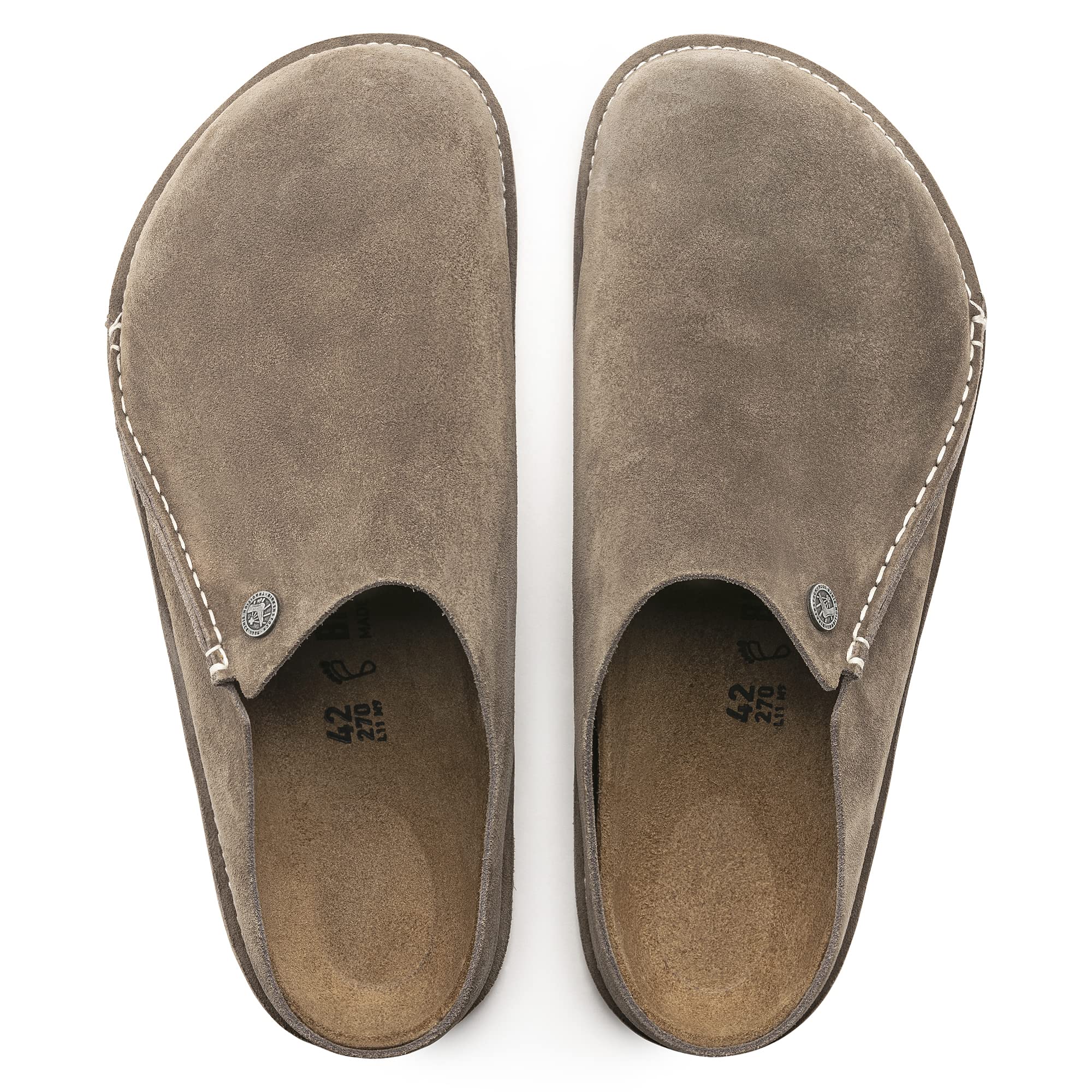 Birkenstock Women's Boston Soft Footbed Clogs - Iron Oil Leather Narrow Fit (EU 36) | Comfortable House Slippers for Home & Office Wear