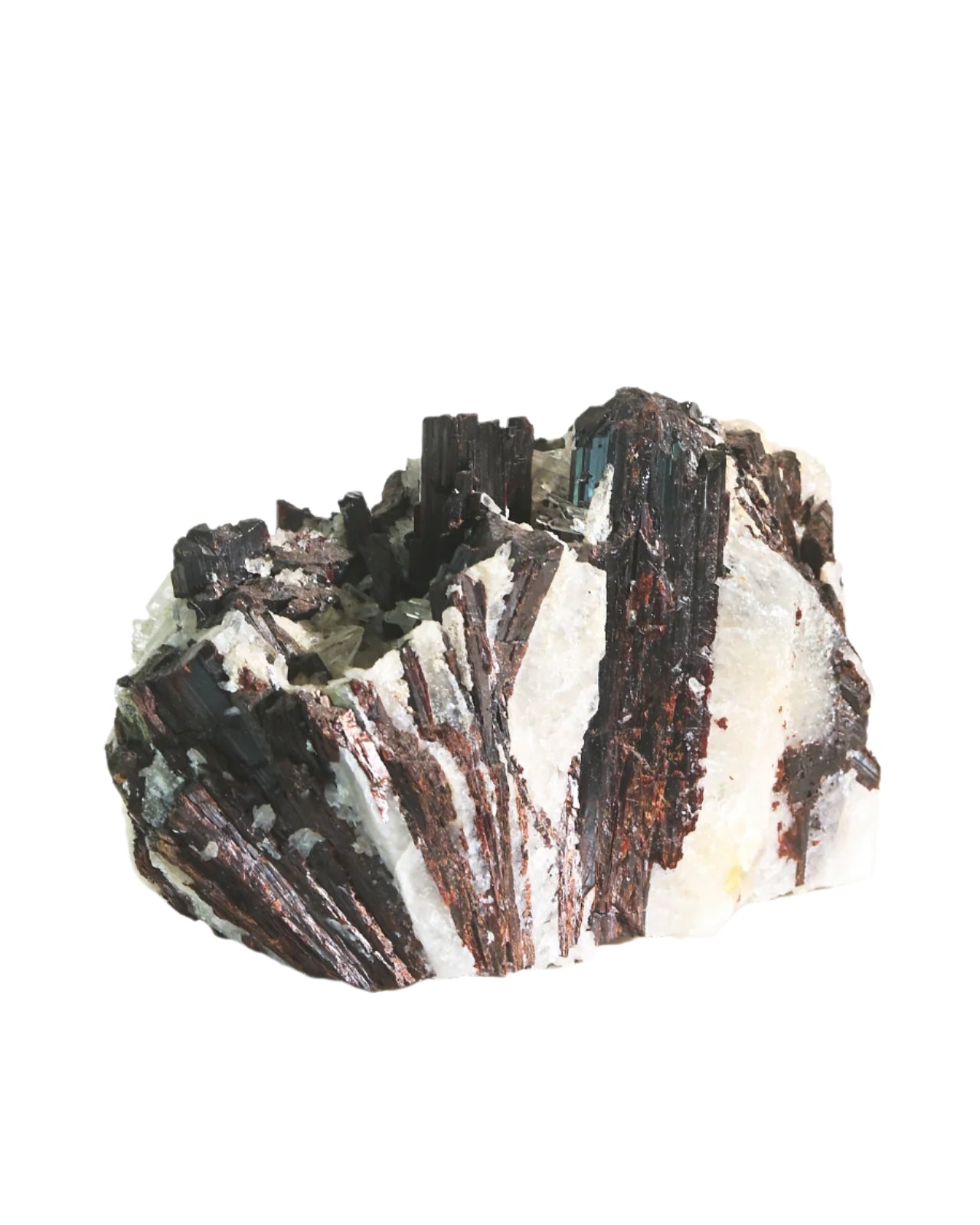 Hubnerite with Quartz Crystal Specimen - 3.3lbs Natural Mineral Collection for Home Decor, Healing Crystals & Geology Enthusiasts | Perfect for Display, Meditation & Energy Work
