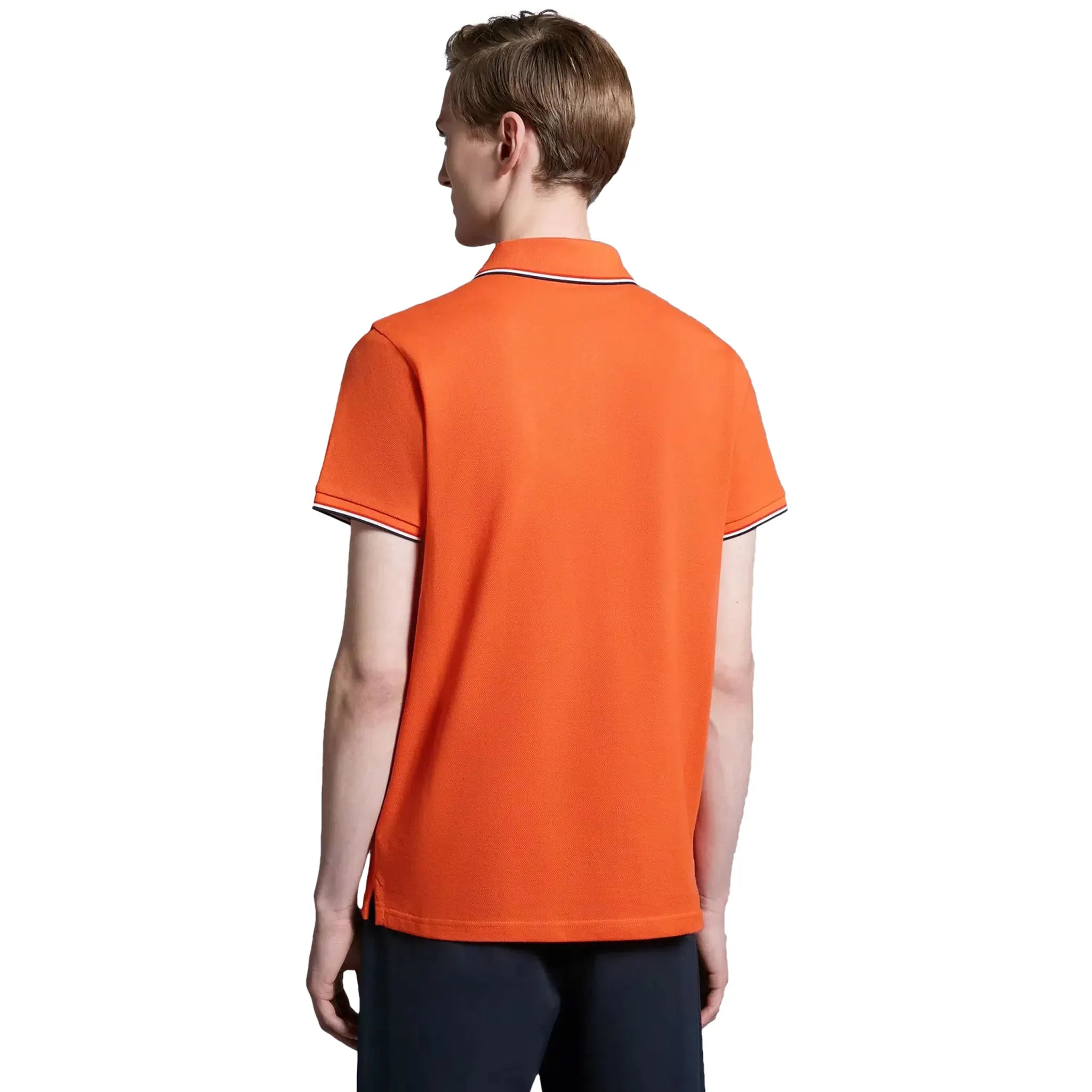 Moncler Orange Polo Shirt for Men - Premium Cotton Short Sleeve Casual Shirt - Perfect for Golf, Summer Outfits & Business Casual Wear