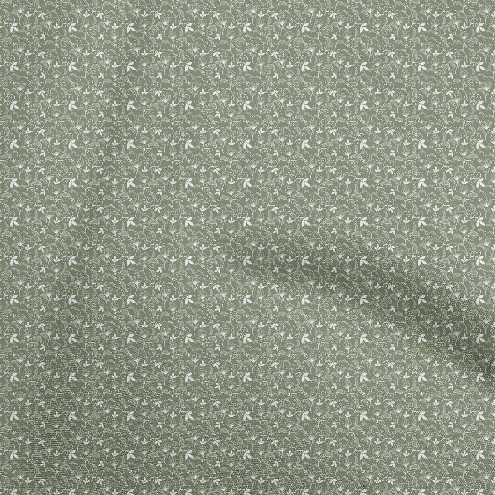 Premium 100% Cotton Jersey Olive Green Printed Fabric by The Yard - 58 Inch Wide for DIY Clothing, Sewing Projects & Home Decor - Soft, Durable & Easy to Sew