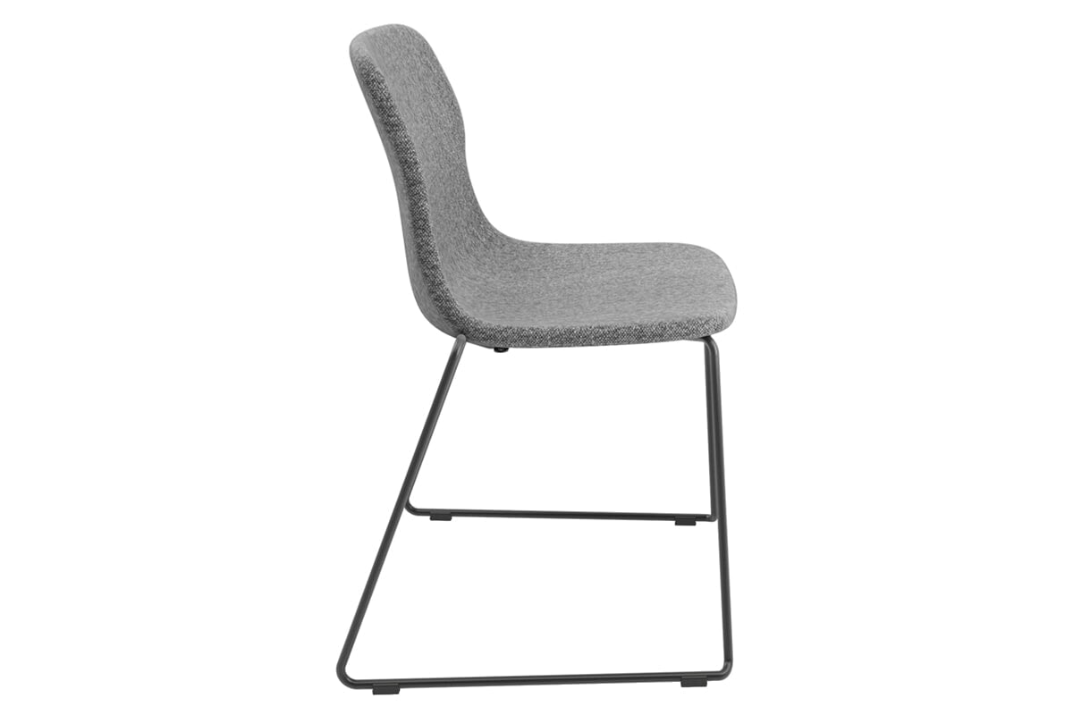 Sammy Fabric Chair with Sled Base - Modern Upholstered Accent Chair for Living Room, Bedroom, or Office - Comfortable & Stylish Seating Solution