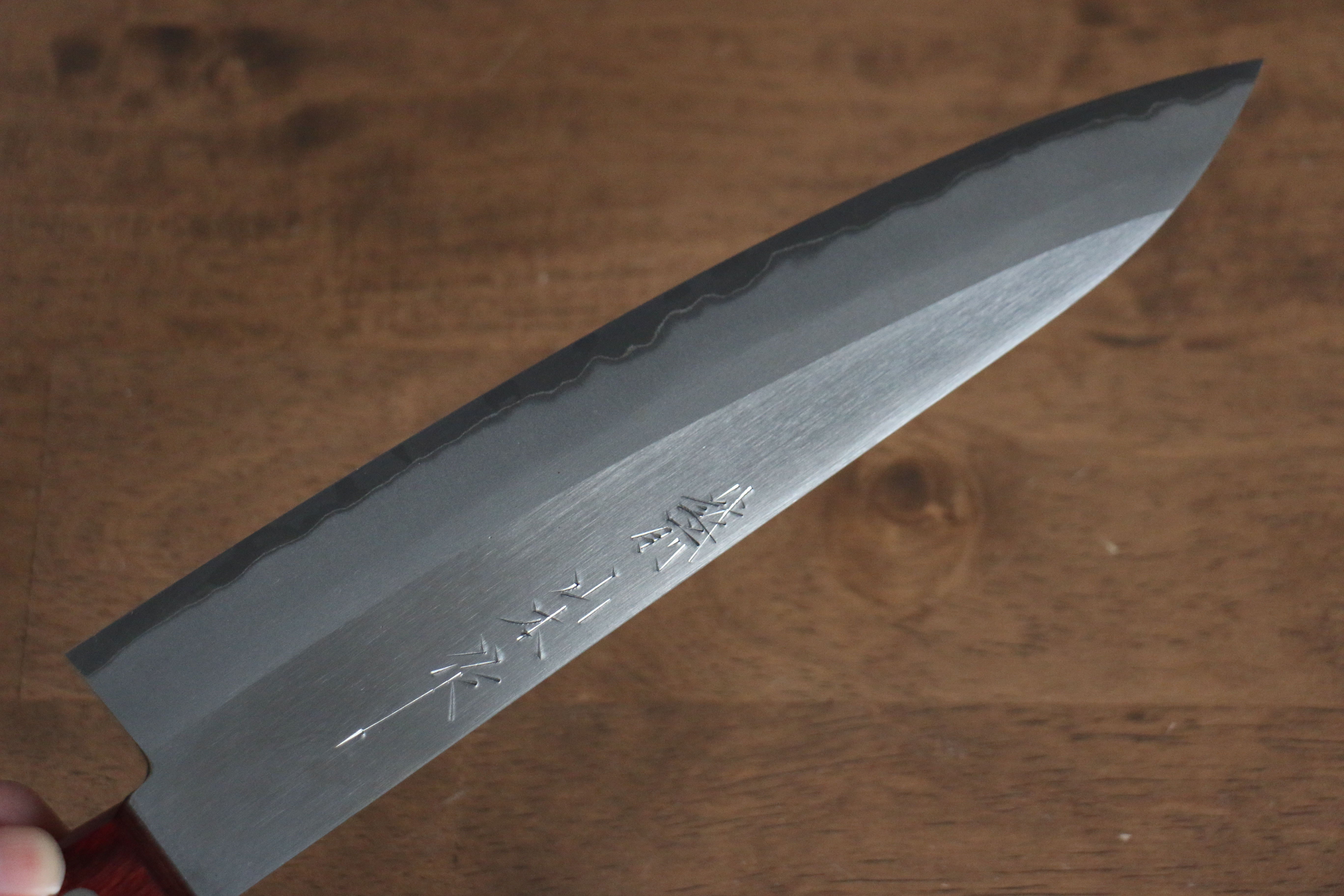 Premium Nao Yamamoto White Steel No.2 Gyuto Chef Knife 210mm - Japanese Red Pakka Wood Handle - Professional Kitchen Knife for Sushi, Meat Cutting & Precision Cooking