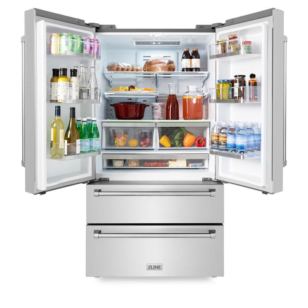 ZLINE 36-inch Stainless Steel Kitchen Package: Gas Range, Convertible Range Hood & Dishwasher – Perfect for Modern Home Cooking & Entertaining