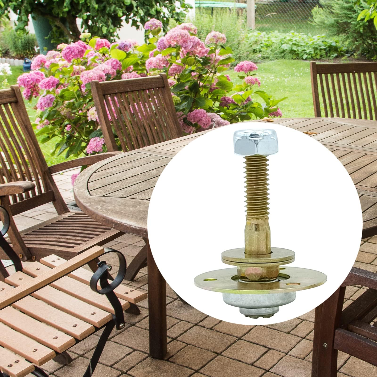 4 PCS Rocking Chair Bearing Hardware Kit - 45mm & 55mm Furniture Connectors with Screws & Bolts - Replacement Parts for Rocking Chairs, Gliders & Porch Swings - DIY Furniture Repair & Assembly Accessories