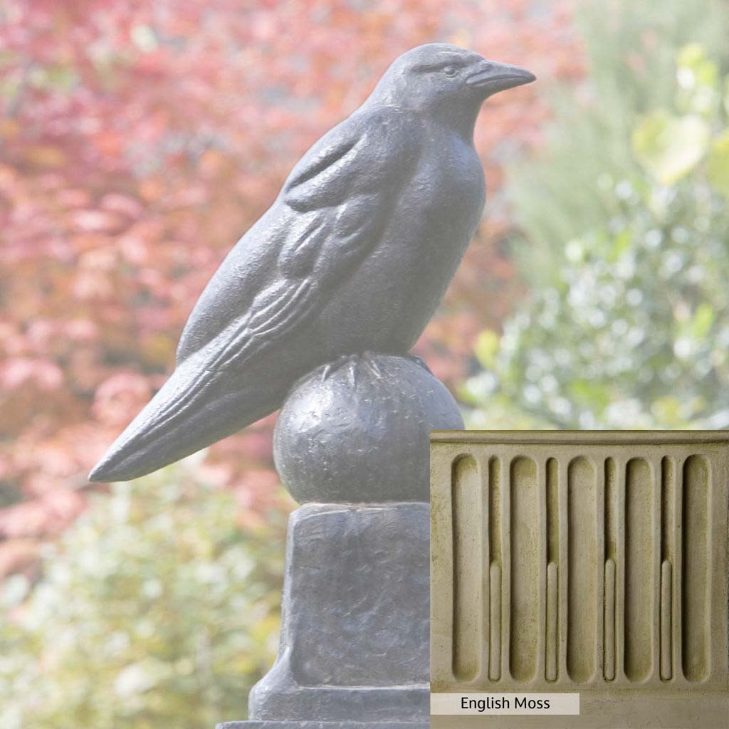 Campania International Raven Statue - Gothic Home Decor, Outdoor Garden Statue for Halloween & Gothic Decorations - Perfect for Patio, Yard, and Halloween Displays