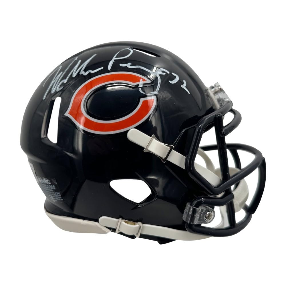 William Perry Autographed Chicago Bears Mini Football Helmet - Signed Collectible - Perfect for Sports Memorabilia Displays, Man Cave Decor, and NFL Fan Gifts