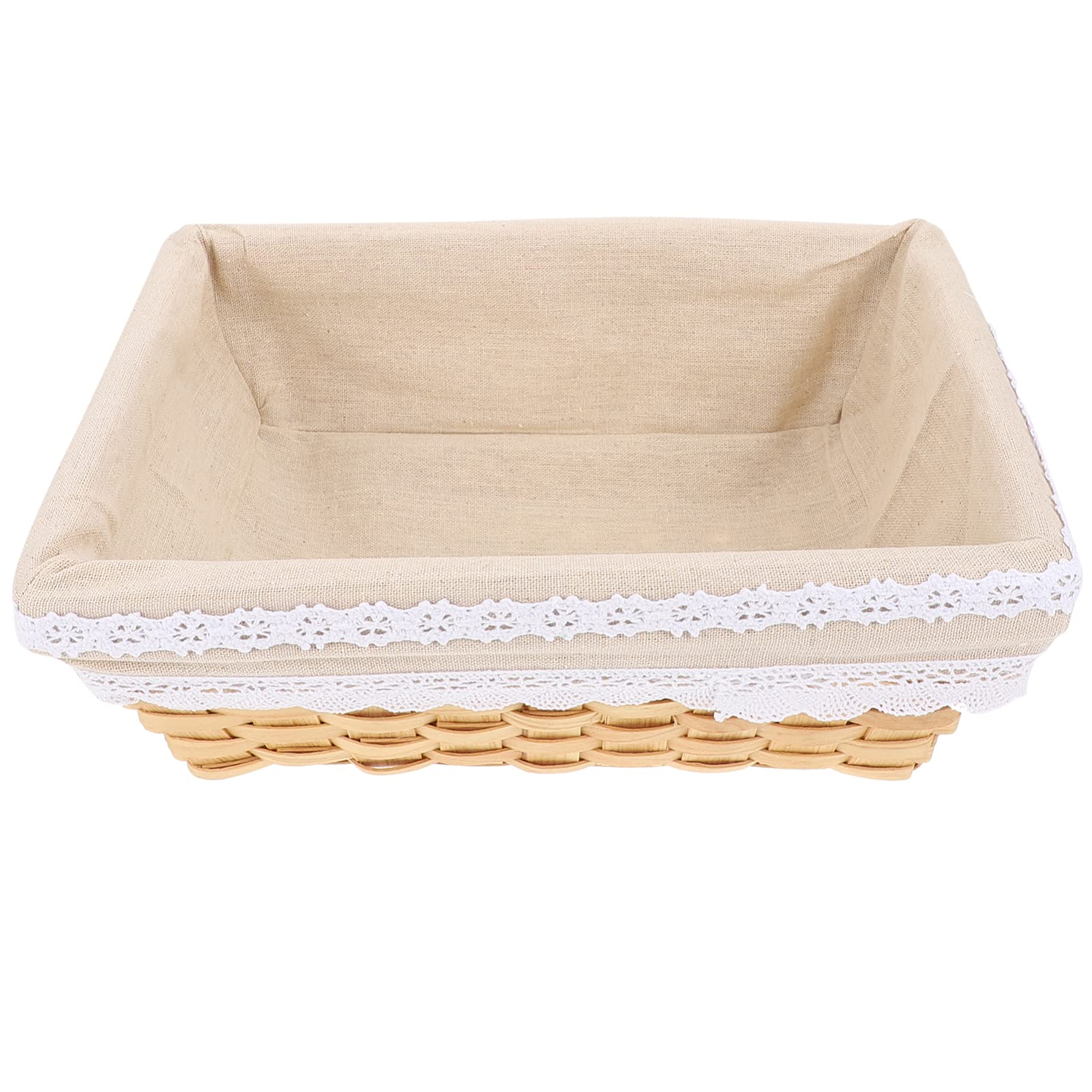 HEALLILY 1-Piece Seagrass Storage Basket - Decorative Tray for Makeup, Dining Room, Vegetables & Picnic | Small Object Organizer | Rattan Woven Container for Home & Office Organization