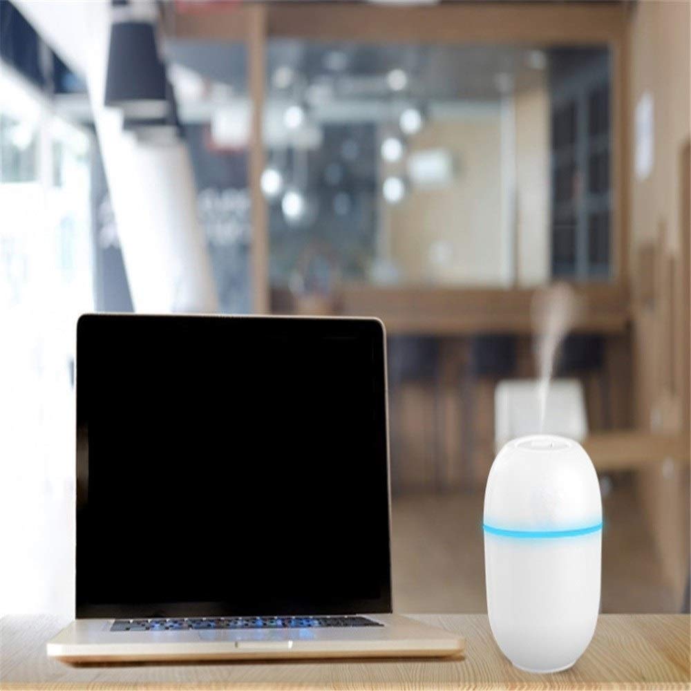 Mini Car Humidifier with Night Light - Portable Aromatherapy Diffuser for Home, Office & Bedroom | Silent Ultrasonic Mist Sprayer for Dry Air Relief & Relaxation