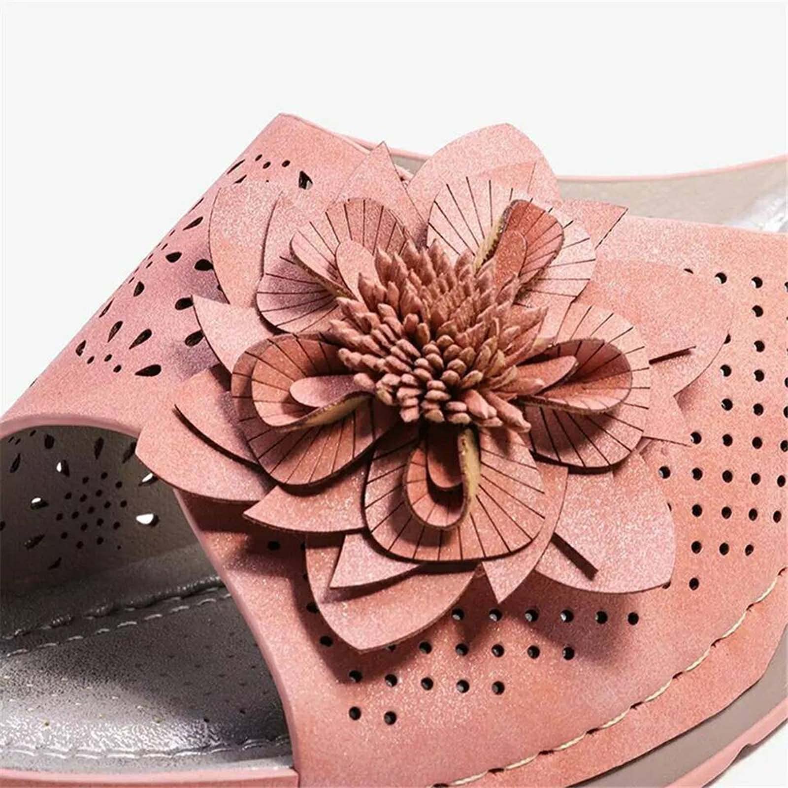 Stylish Women's Open Toe Wedge Sandals - Breathable Hollow Out Design Summer Casual Slip-On Platform Shoes | Perfect for Beach, Vacation, and Everyday Wear
