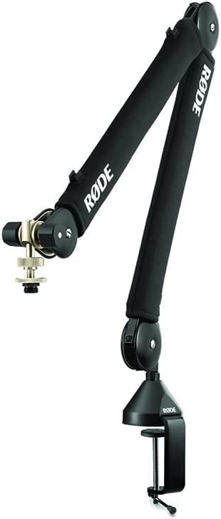 Rode PSA1+ Pro Studio Boom Arm with ZAYKiR Microphone Stand Extension - Professional Podcasting & Streaming Mic Mount for Home Studio, Voice Recording, YouTube, Gaming Setup